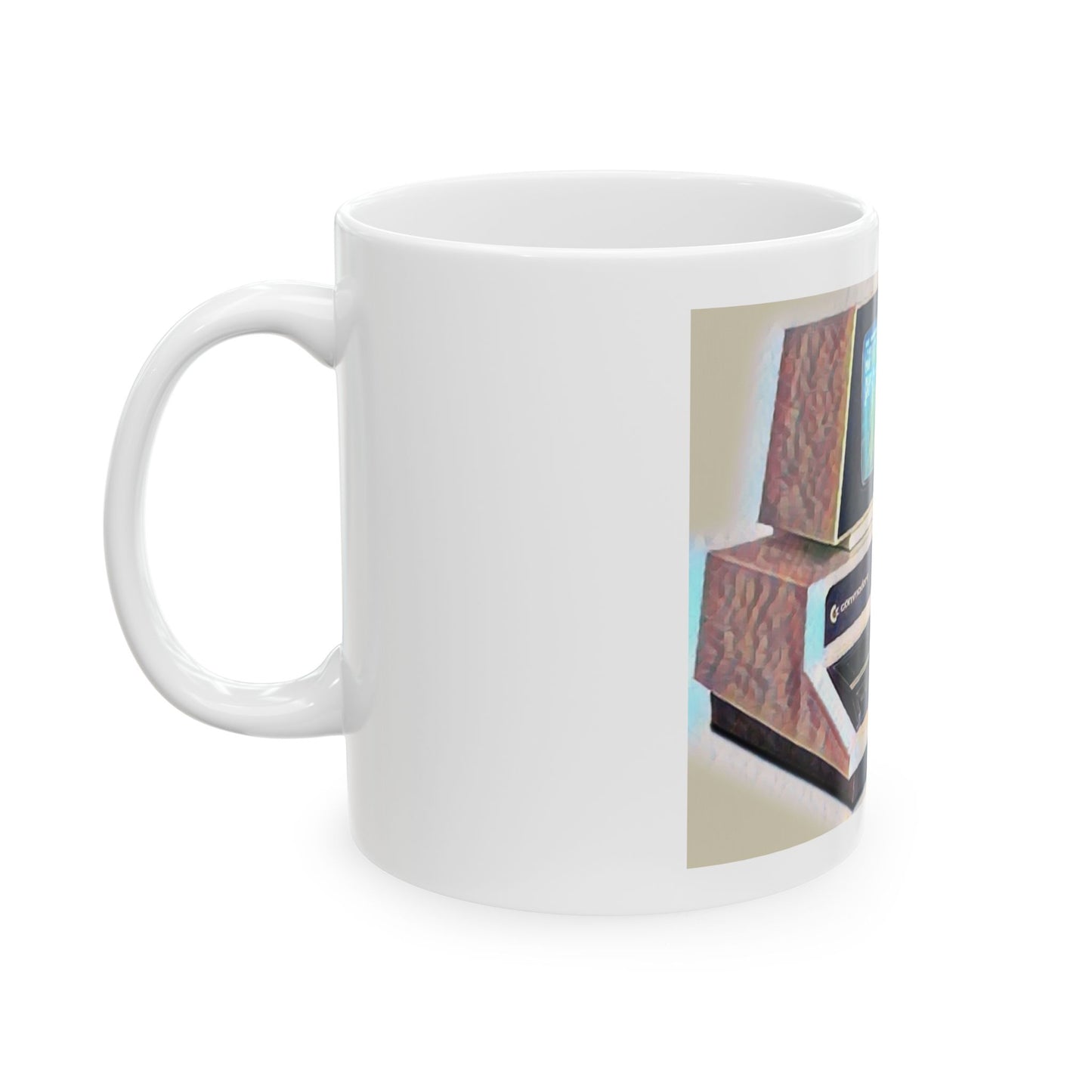 Vintage Computer Ceramic Mug | Retro PET Design | Perfect for Tech Lovers