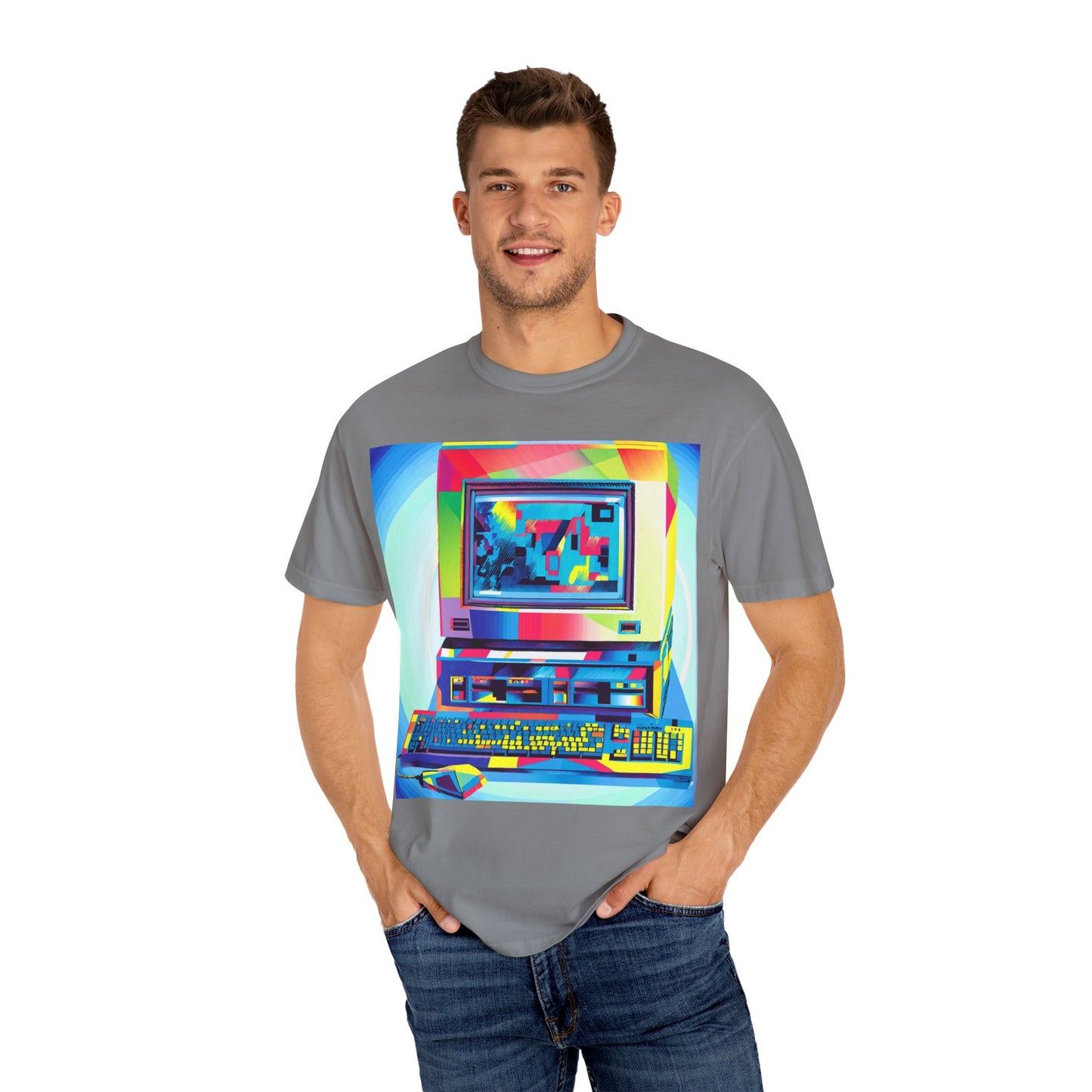 Classic business machine inspired T-Shirt | Multi-Color Art | Ideal for tech enthusiasts and collectors