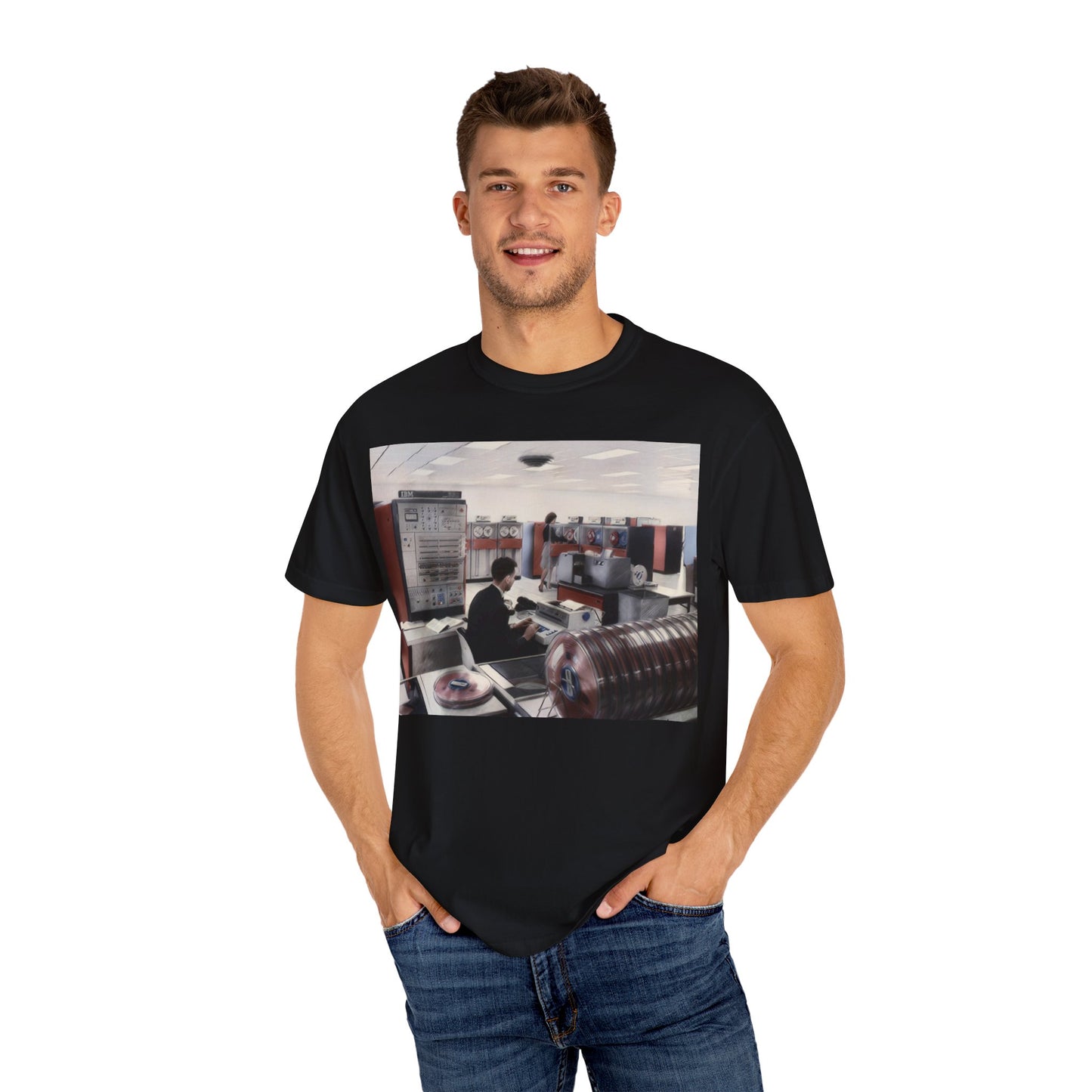 Classic Mainframe Computer T-Shirt - Ink Art Color