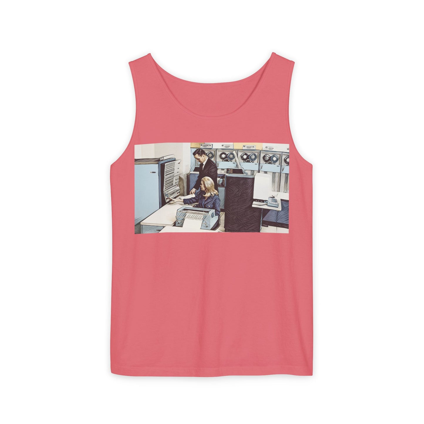Mainframe Inspired Tank Top | Unisex Retro Graphic Tee for Tech Lovers, Summer Fashion, Gift for Nerds, Festival Wear, 80s Style