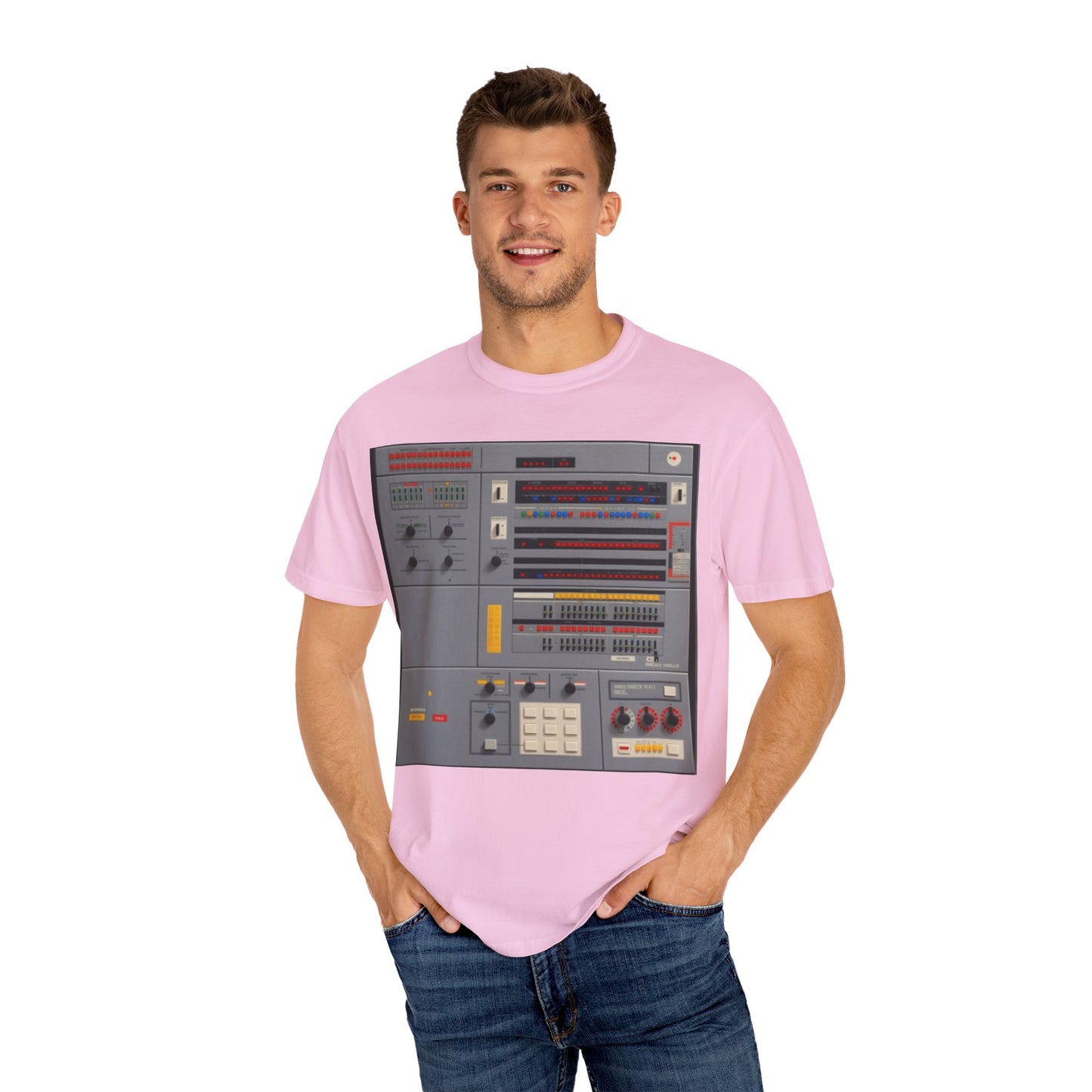 Classic Mainframe Computer Control Panel T-Shirt - Pixel Art Color