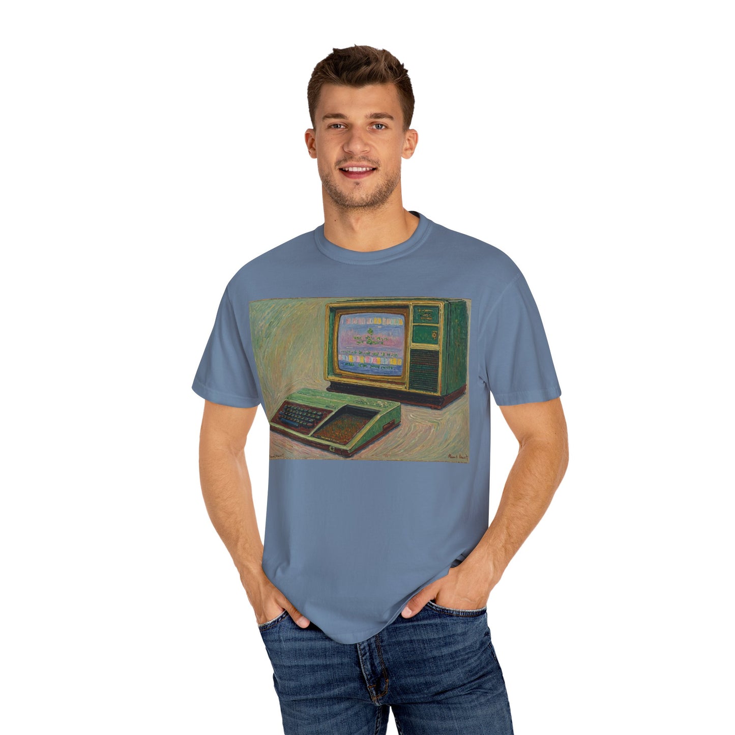 TI 99/4A Home Computer T-Shirt | Oil Art 2 | Ideal for tech enthusiasts and collectors