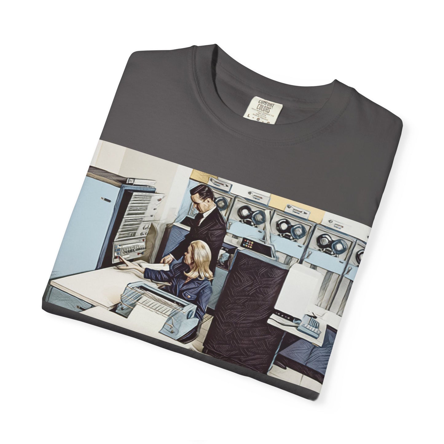 Classic Mainframe T-Shirt with control panel on back - Print Art Color