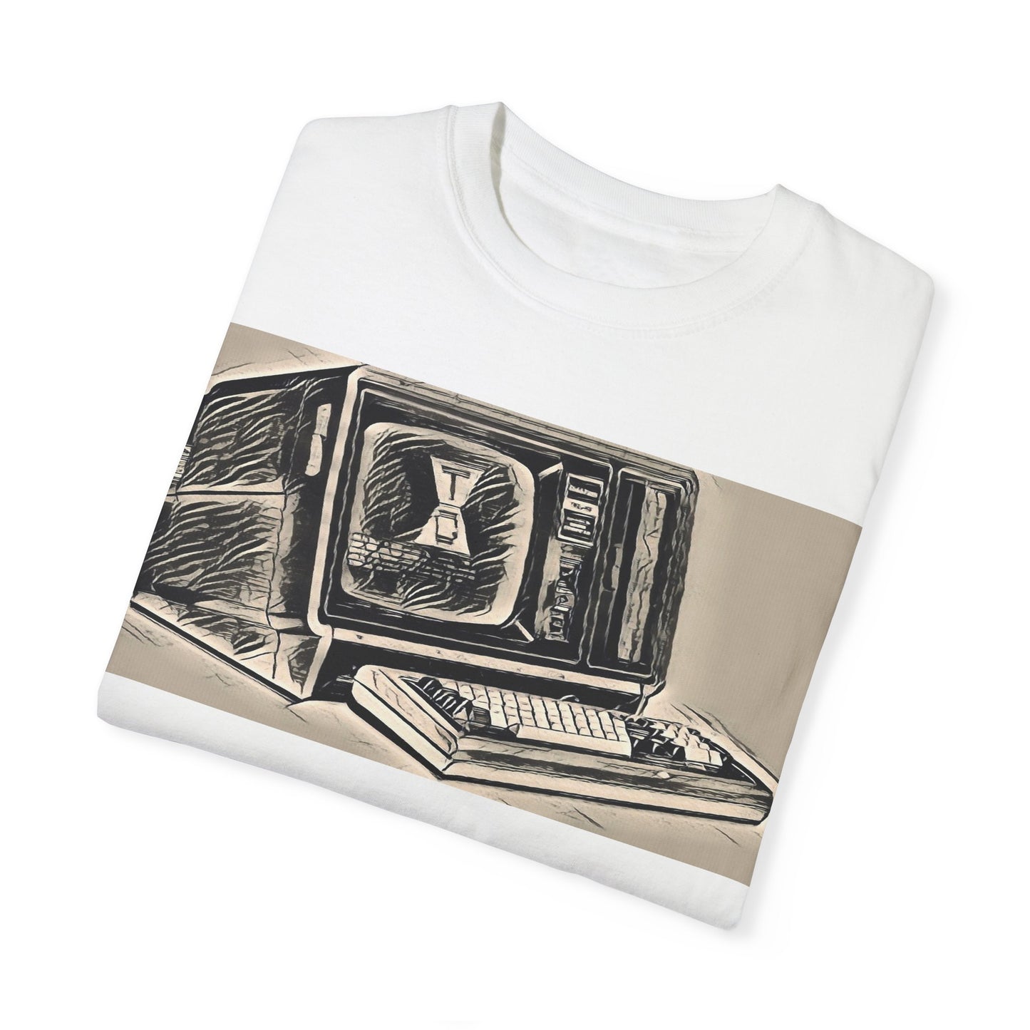 Classic Business Machine With Floppy Disk Bay T-Shirt - Ink Art Monochrome