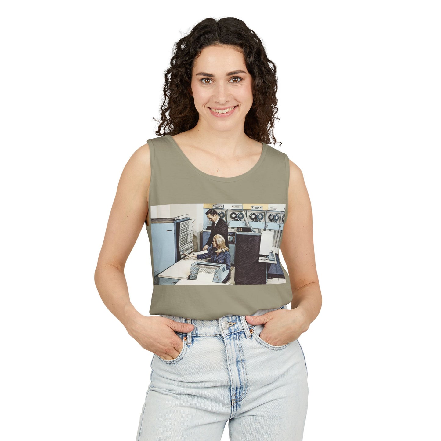 Mainframe Inspired Tank Top | Unisex Retro Graphic Tee for Tech Lovers, Summer Fashion, Gift for Nerds, Festival Wear, 80s Style