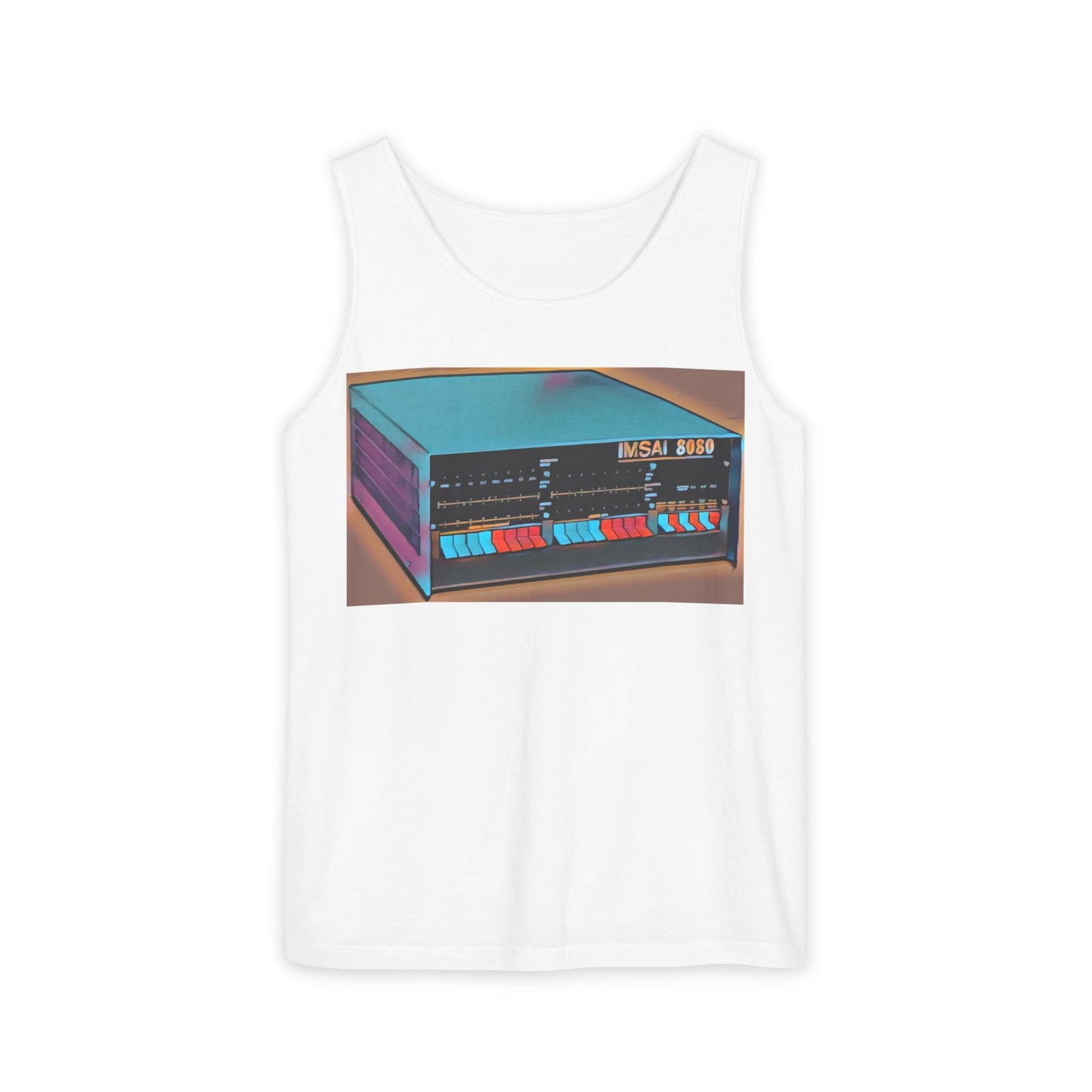 IMSAI 8080 Inspired Tank Top | Unisex Retro Graphic Tee for Tech Lovers, Summer Fashion, Gift for Nerds, Festival Wear, 80s Style