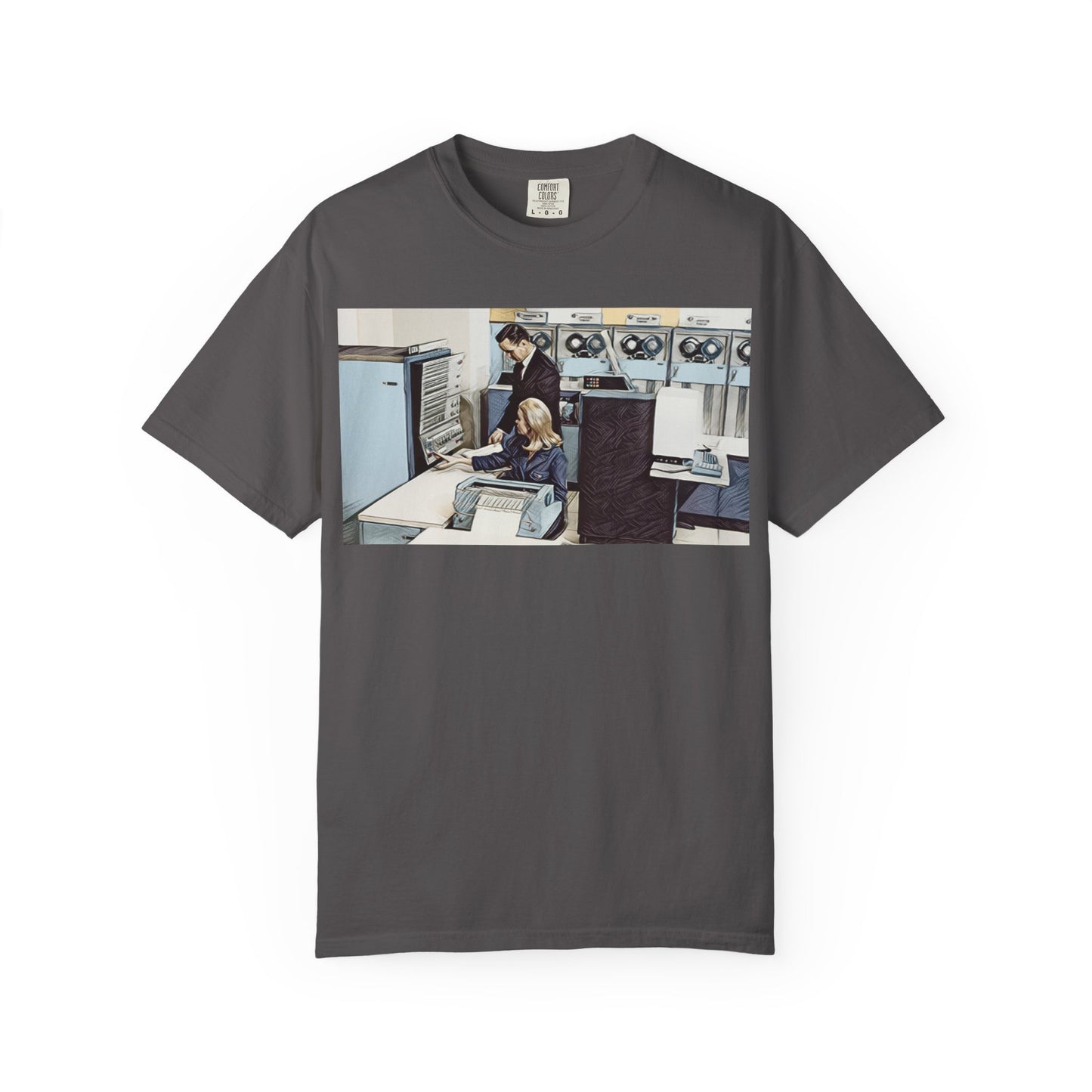 Classic Mainframe T-Shirt with control panel on back - Print Art Color