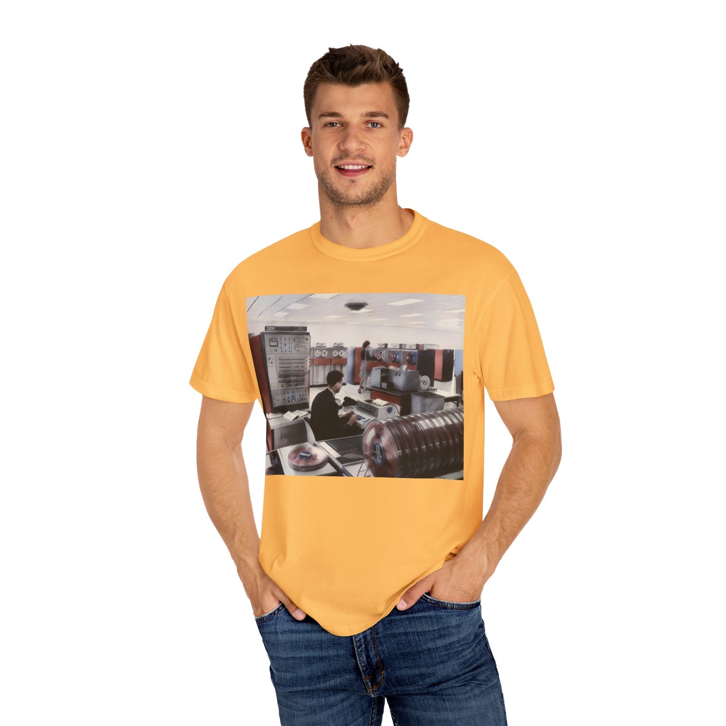 Classic Mainframe Computer T-Shirt - Ink Art Color