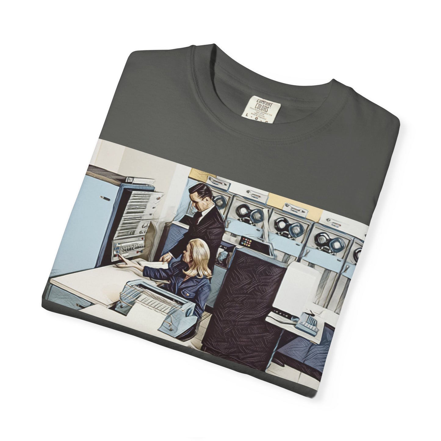 Classic Mainframe T-Shirt with control panel on back - Print Art Color
