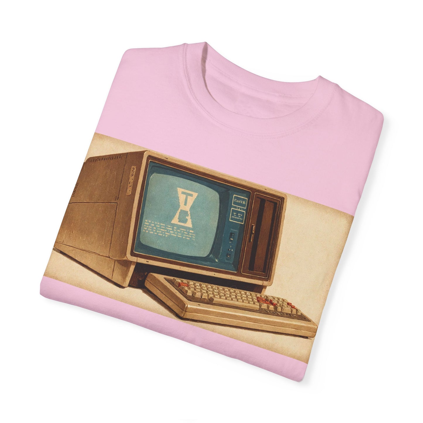 Classic Business Machine With Floppy Disk Bay T-Shirt - Mixed Art Sepia