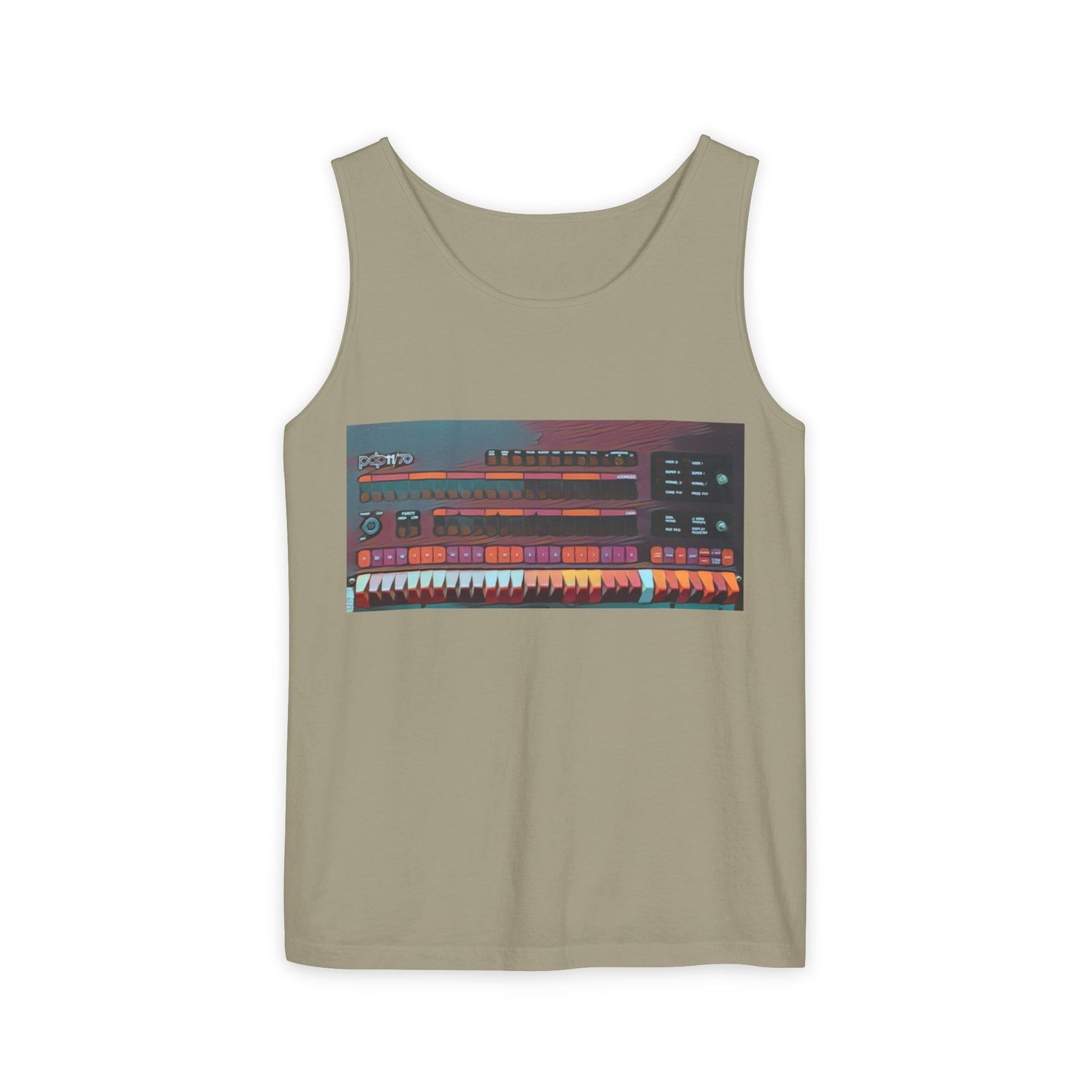 Mini Computer Inspired Tank Top | Unisex Retro Graphic Tee for Tech Lovers, Summer Fashion, Gift for Nerds, Festival Wear, 80s Style