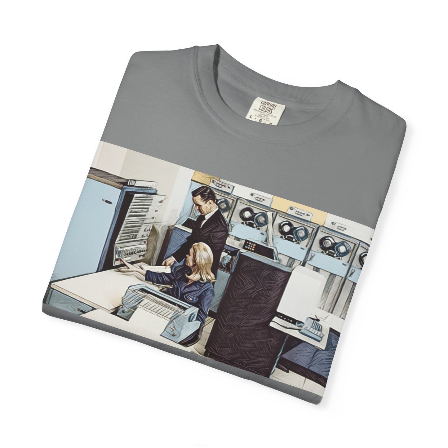 Classic Mainframe T-Shirt with control panel on back - Print Art Color