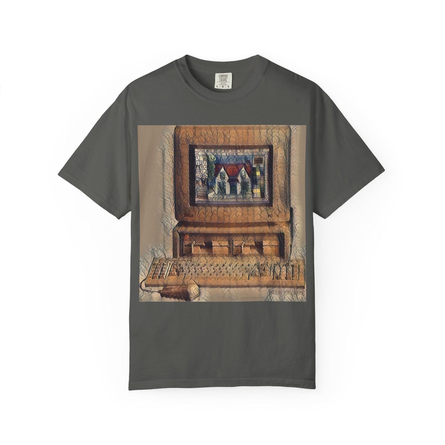 Classic business machine inspired T-Shirt | Faded Print Art | Ideal for tech enthusiasts and collectors