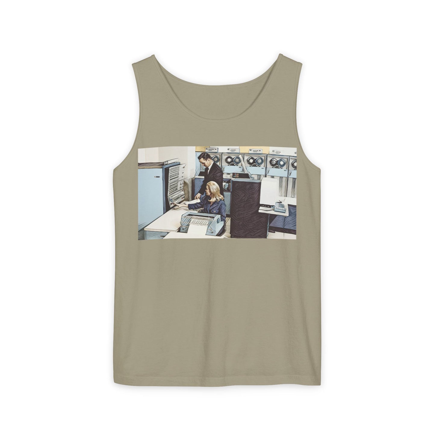 Mainframe Inspired Tank Top | Unisex Retro Graphic Tee for Tech Lovers, Summer Fashion, Gift for Nerds, Festival Wear, 80s Style