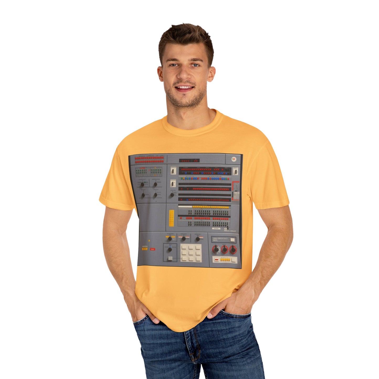 Classic Mainframe Computer Control Panel T-Shirt - Pixel Art Color