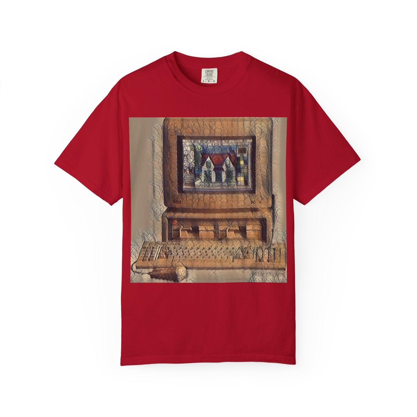 Classic business machine inspired T-Shirt | Faded Print Art | Ideal for tech enthusiasts and collectors
