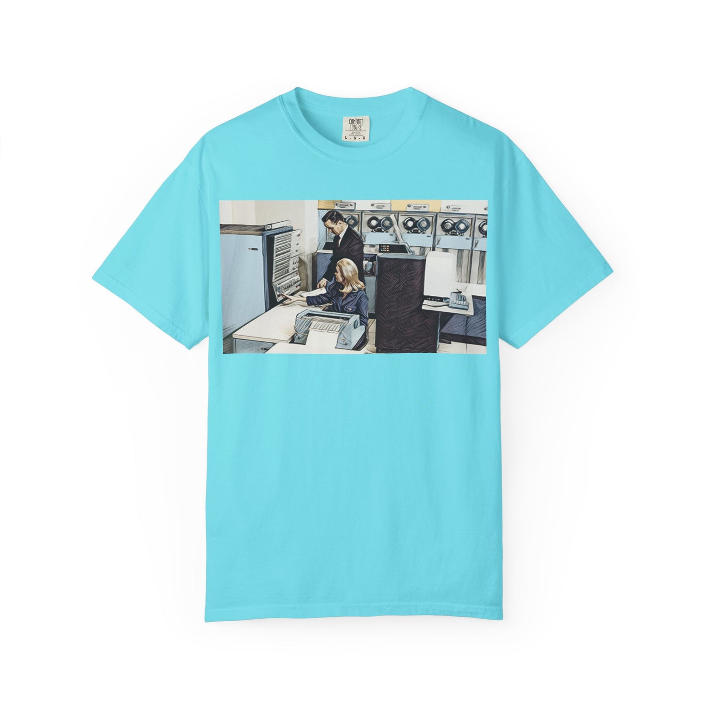 Classic Mainframe T-Shirt with control panel on back - Print Art Color