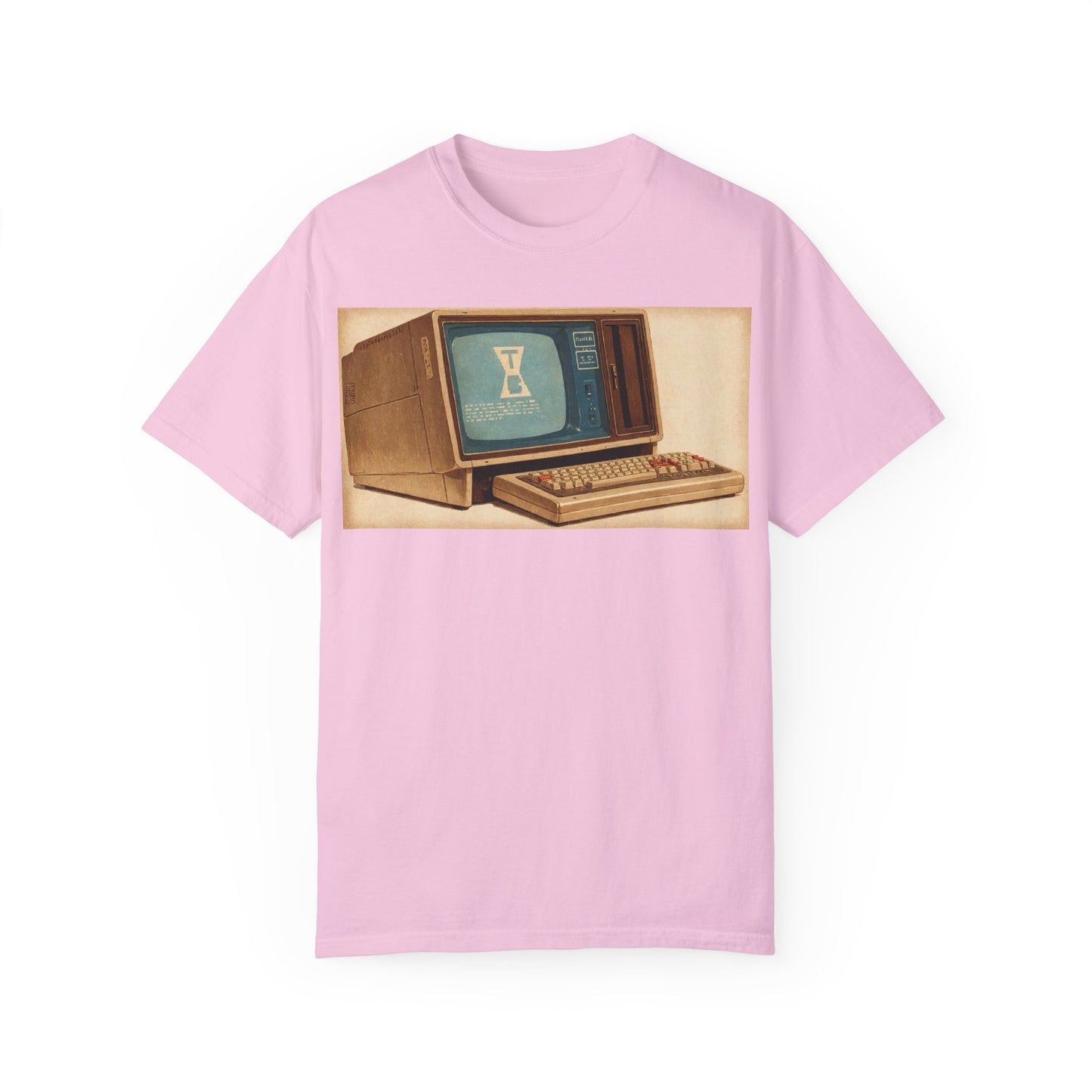 Classic Business Machine With Floppy Disk Bay T-Shirt - Mixed Art Sepia