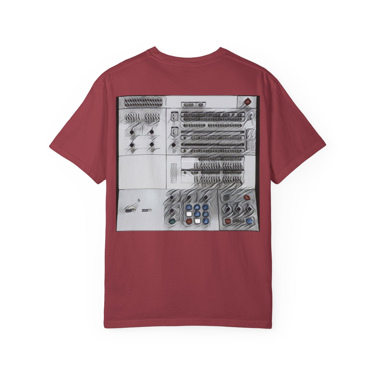 Classic Mainframe T-Shirt with control panel on back - Print Art Color