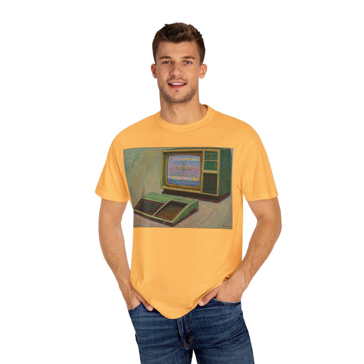 TI 99/4A Home Computer T-Shirt | Oil Art 2 | Ideal for tech enthusiasts and collectors