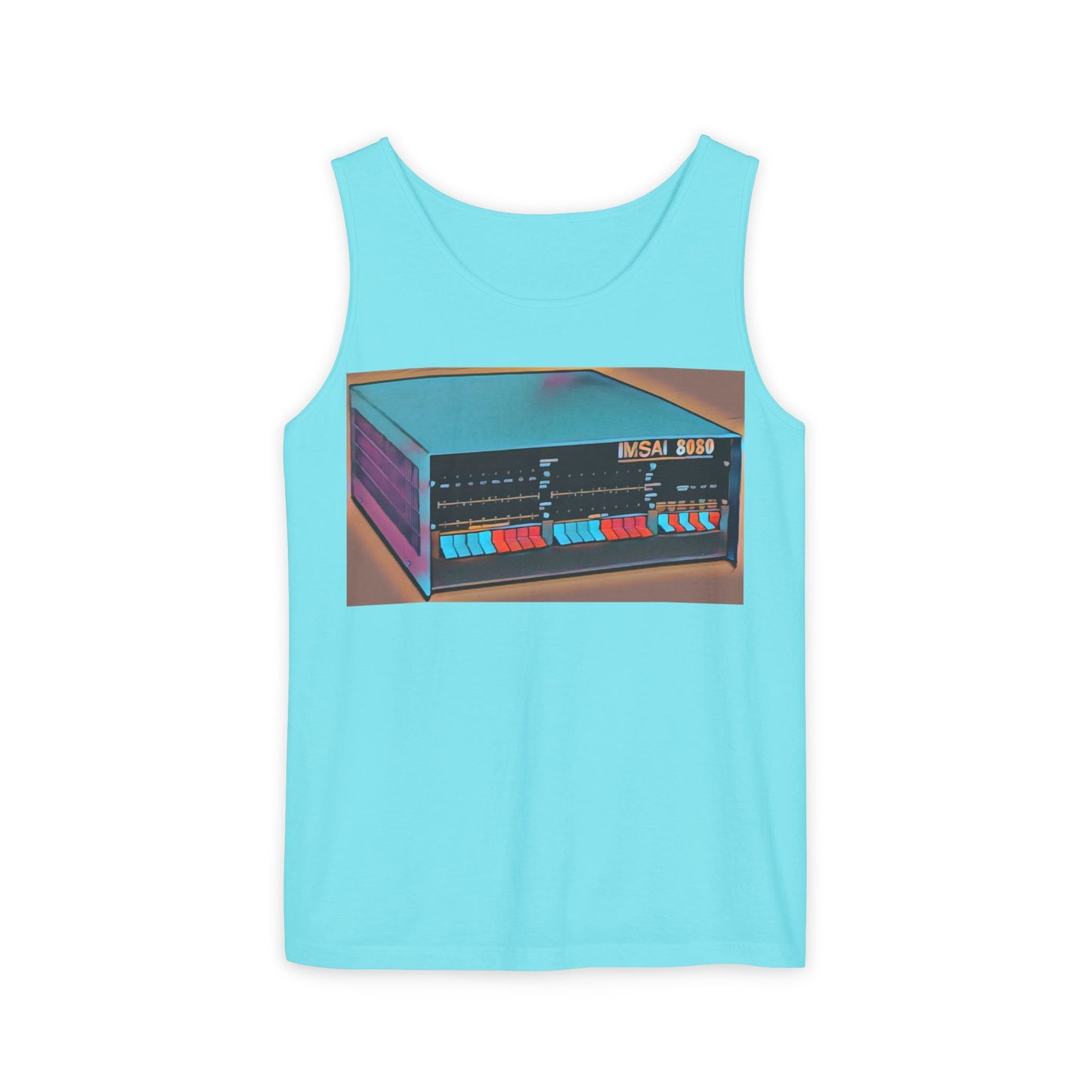 IMSAI 8080 Inspired Tank Top | Unisex Retro Graphic Tee for Tech Lovers, Summer Fashion, Gift for Nerds, Festival Wear, 80s Style