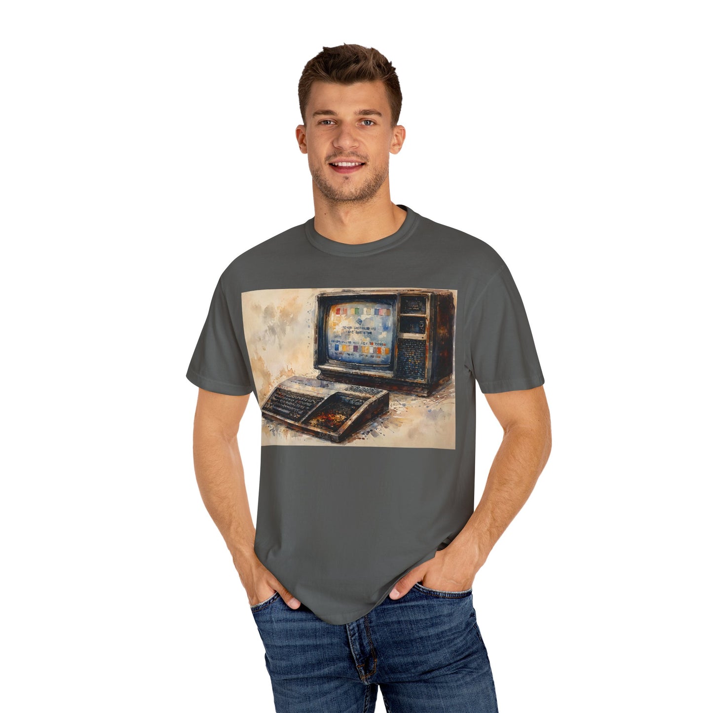 TI 99/4A Home Computer T-Shirt | Oil Art Color | Ideal for tech enthusiasts and collectors