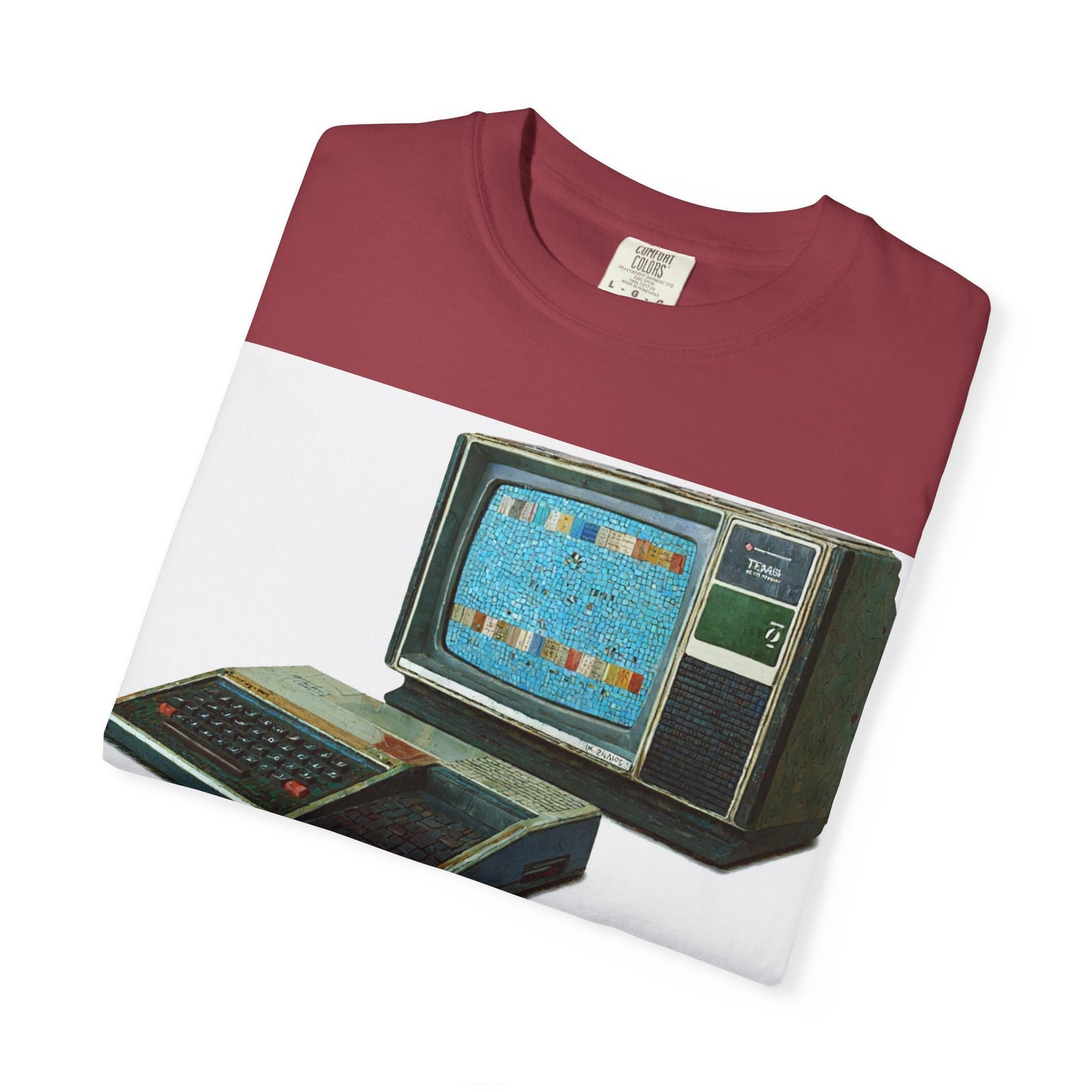 TI 99/4A Home Computer T-Shirt | Mosaic Art Color | Ideal for tech enthusiasts and collectors