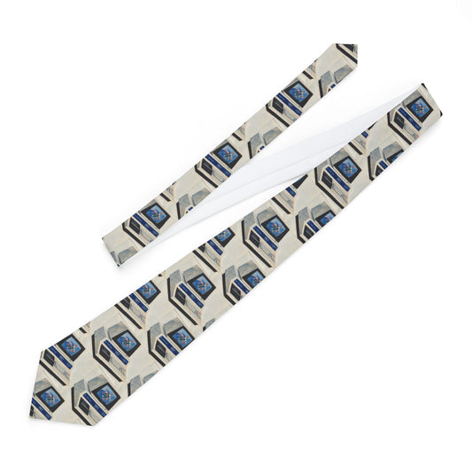 Cassic Computer Necktie | Vintage Style Accessory for Men, Gamer Gift, Formal Wear, Office Attire, Party Tie, Easter Celebration