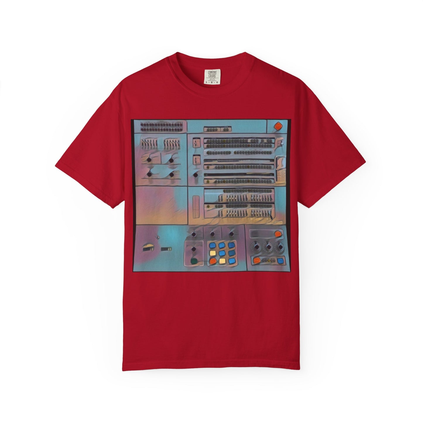 Classic Mainframe Computer Control Panel T-Shirt - Print Art Color