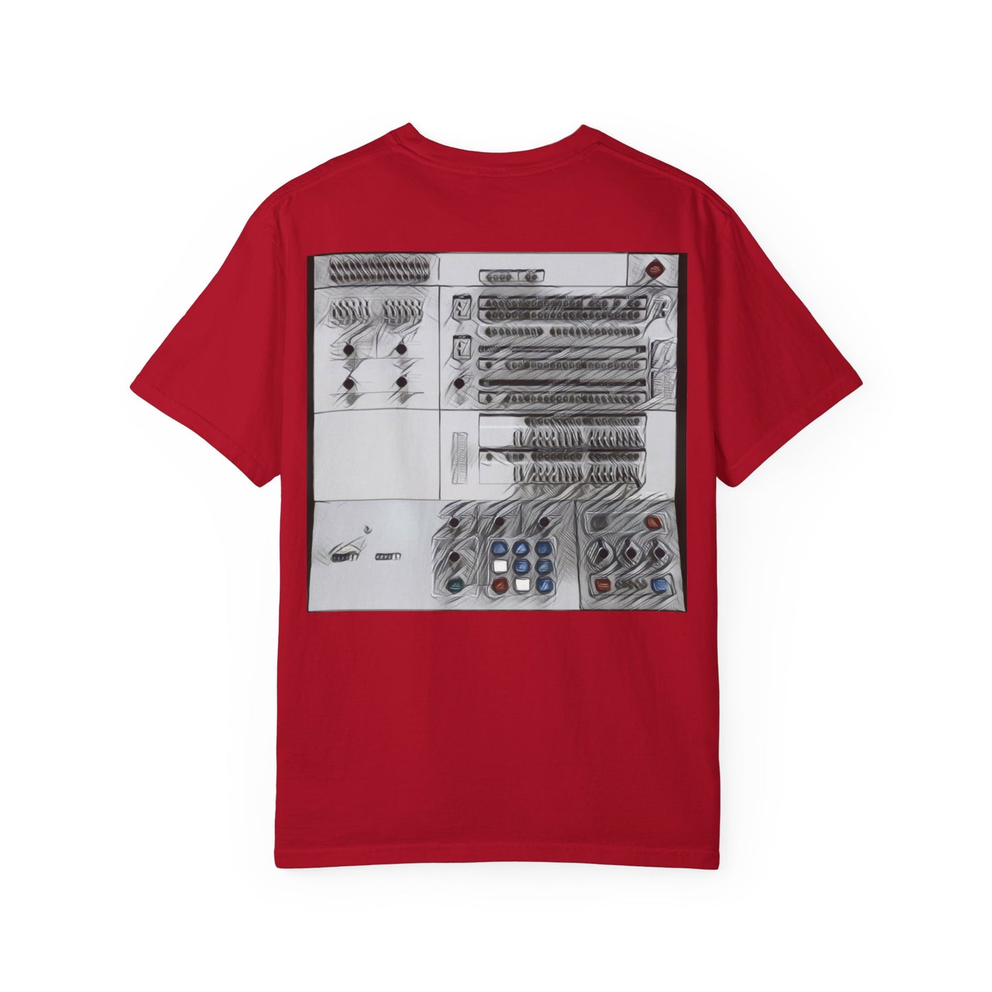 Classic Mainframe T-Shirt with control panel on back - Print Art Color