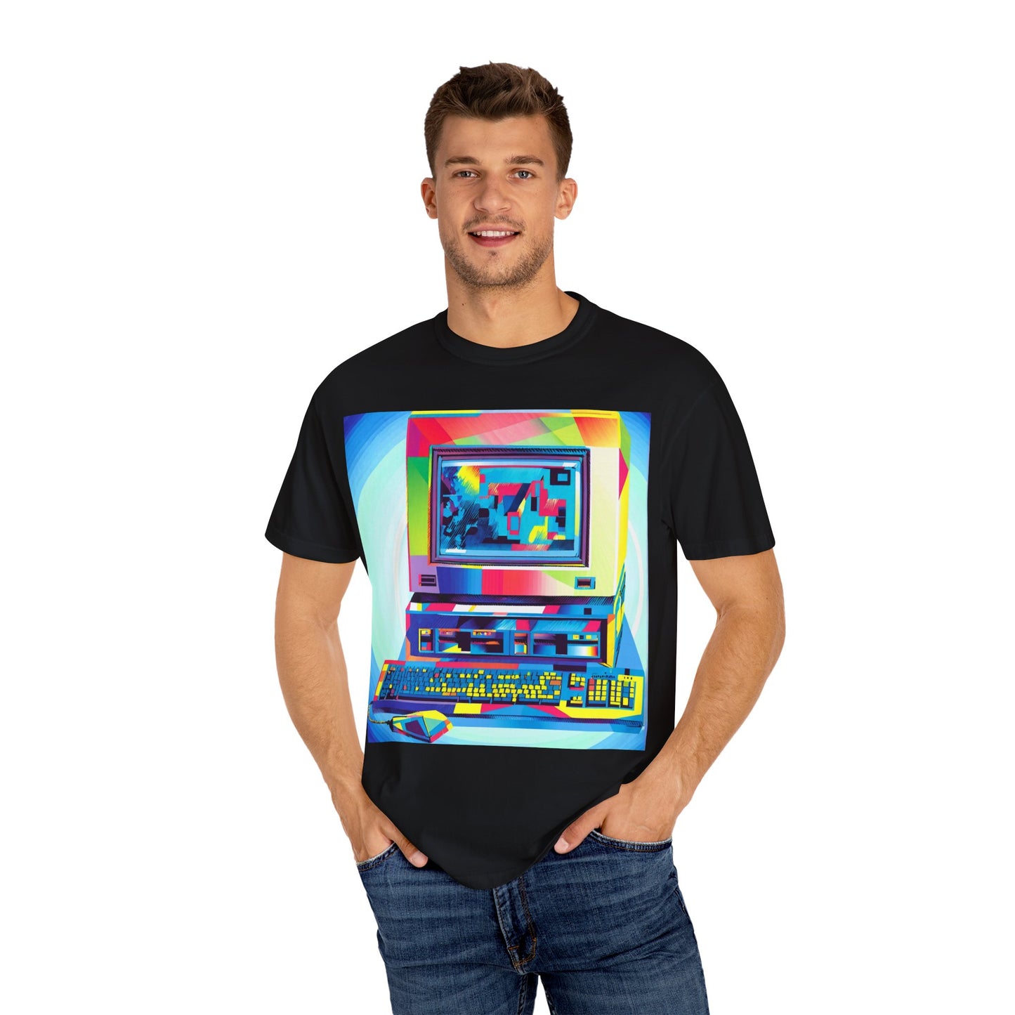 Classic business machine inspired T-Shirt | Multi-Color Art | Ideal for tech enthusiasts and collectors
