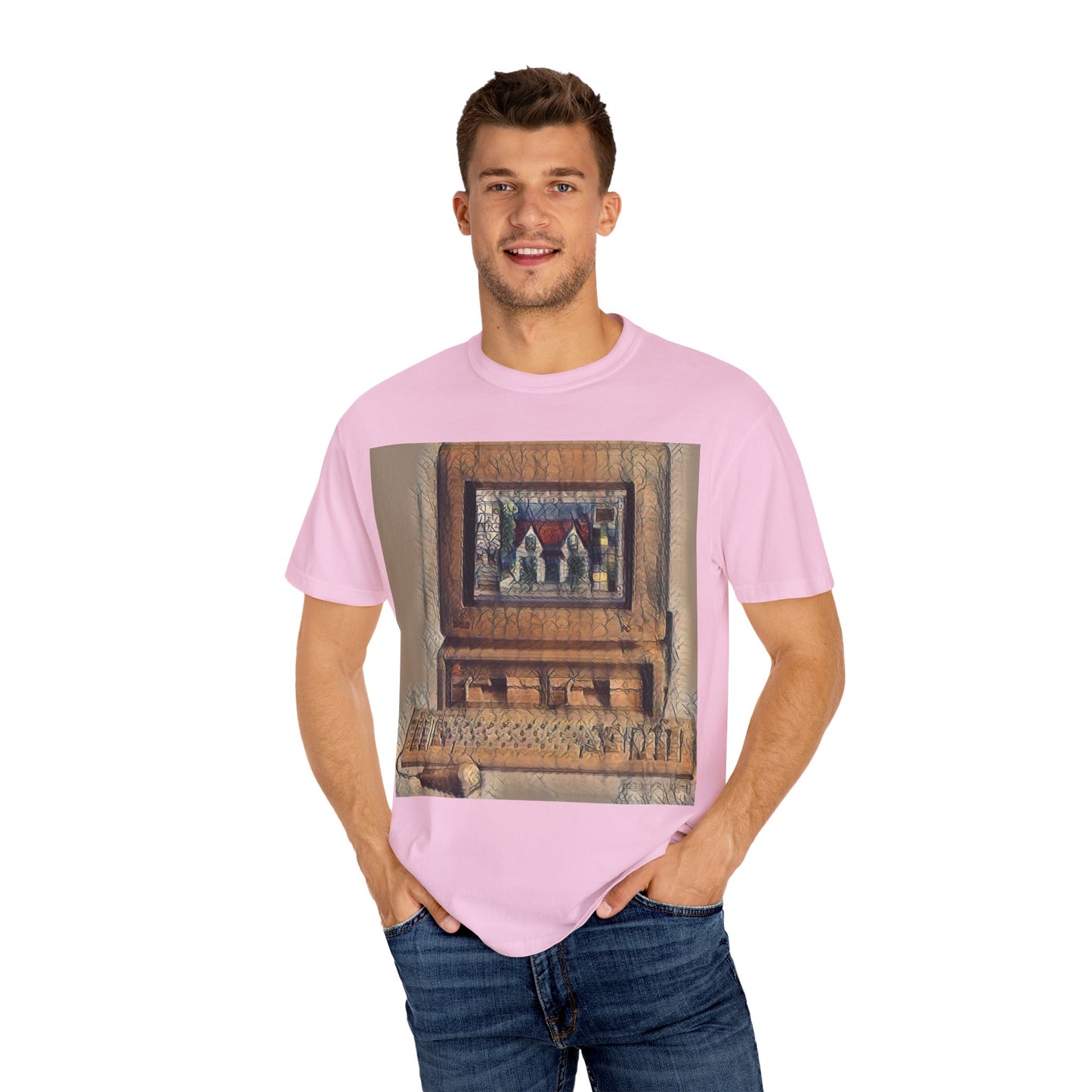 Classic business machine inspired T-Shirt | Faded Print Art | Ideal for tech enthusiasts and collectors