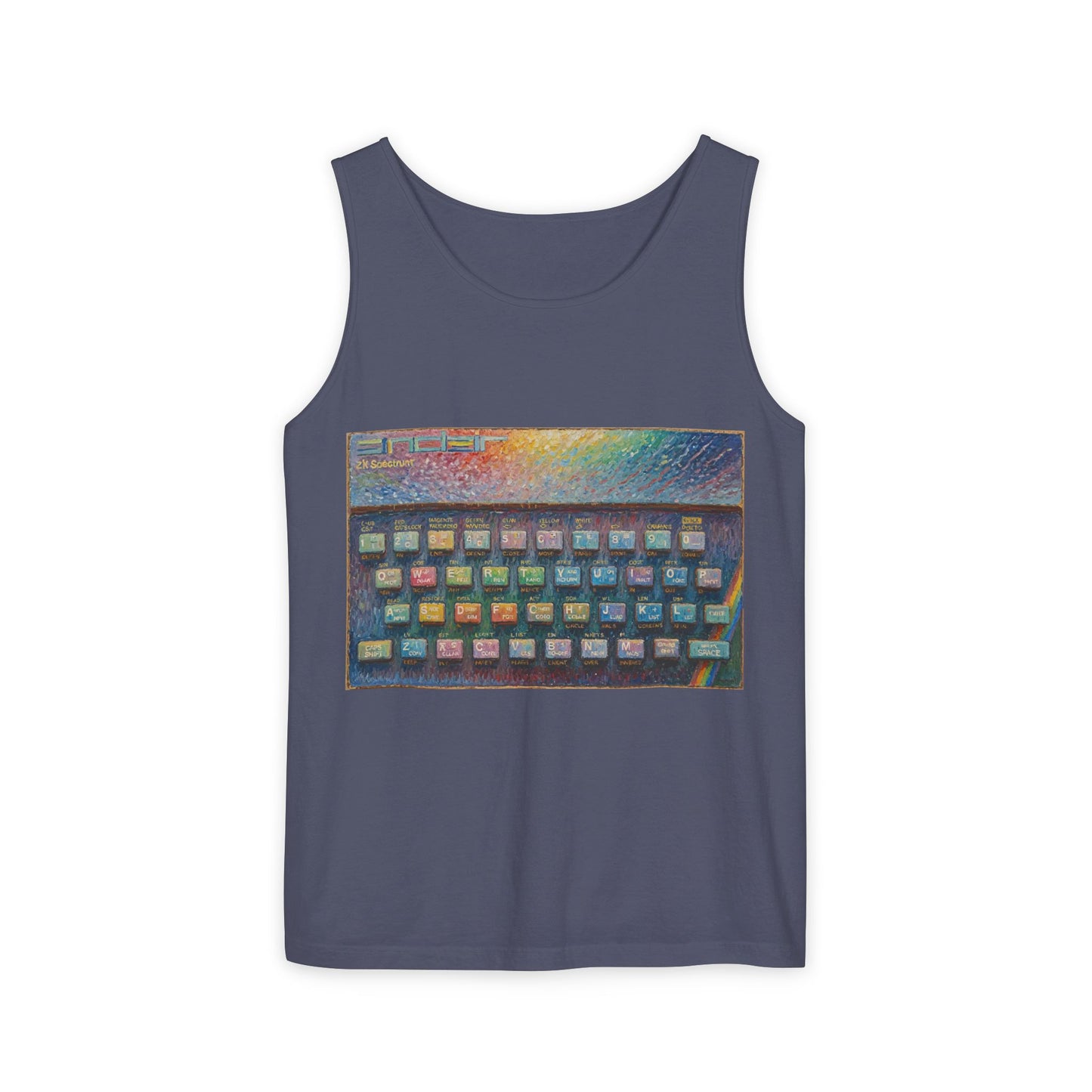 SINCLAIR ZX Spectrum Inspired Tank Top | Unisex Retro Graphic Tee for Tech Lovers, Summer Fashion, Gift for Nerds, Festival Wear, 80s Style