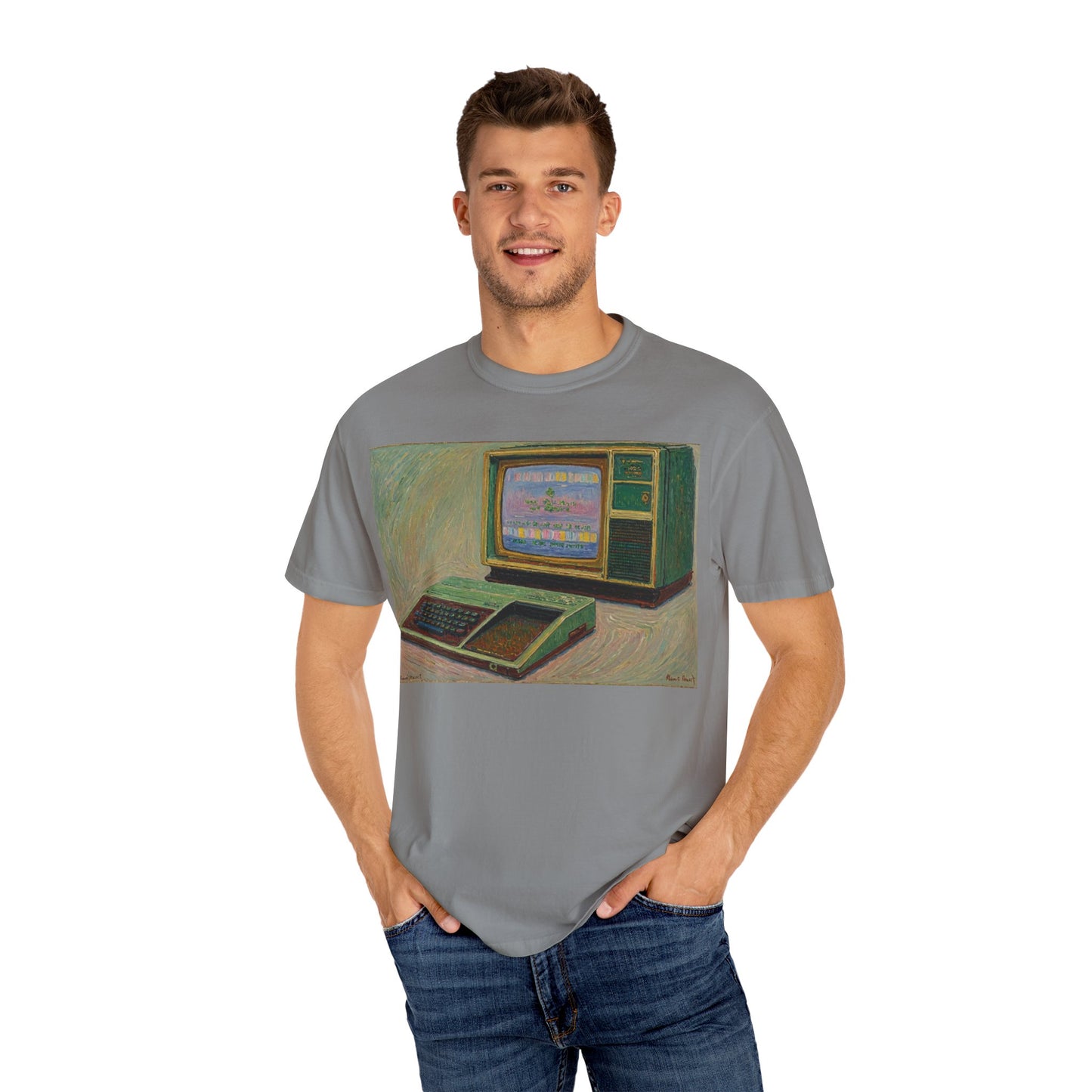 TI 99/4A Home Computer T-Shirt | Oil Art 2 | Ideal for tech enthusiasts and collectors