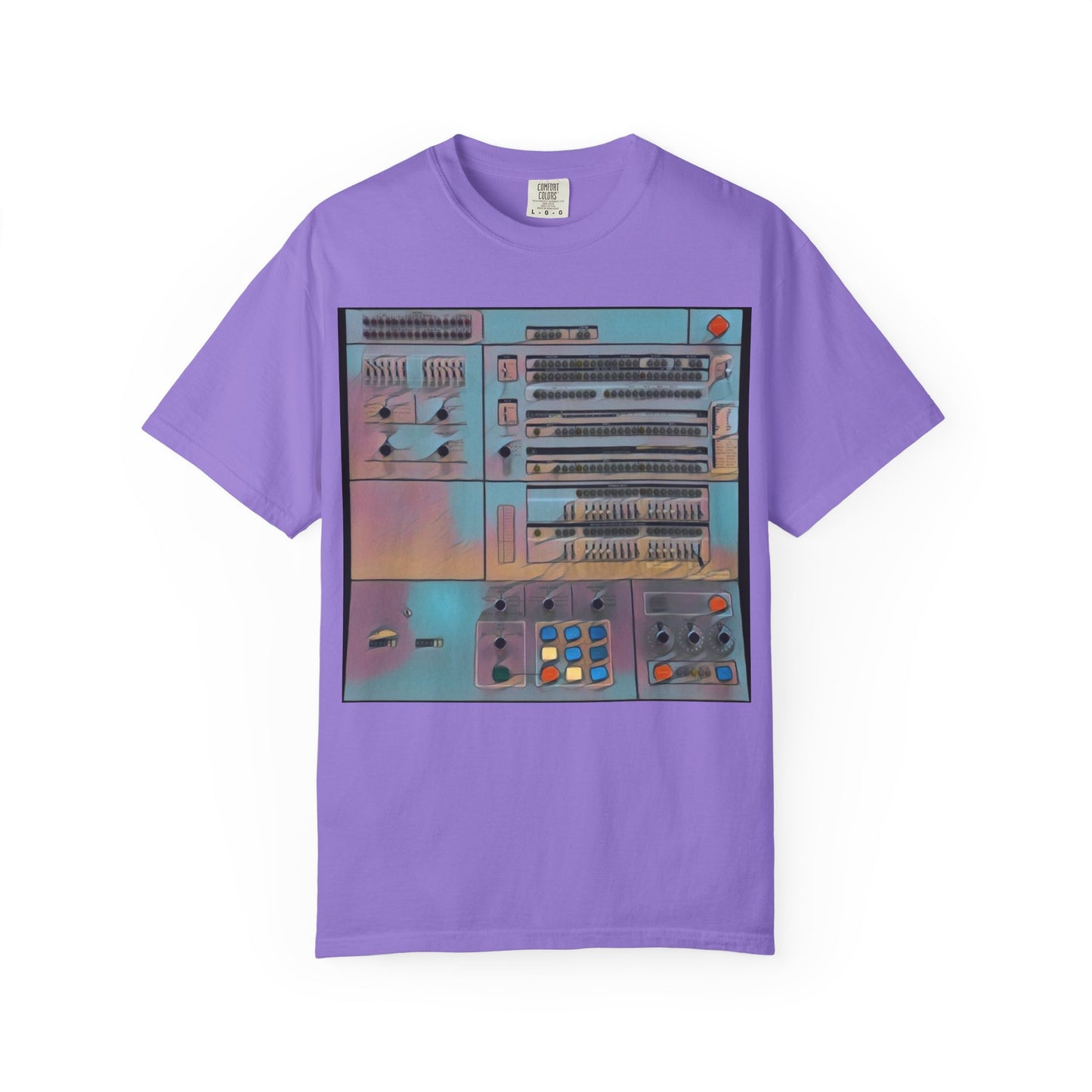 Classic Mainframe Computer Control Panel T-Shirt - Print Art Color