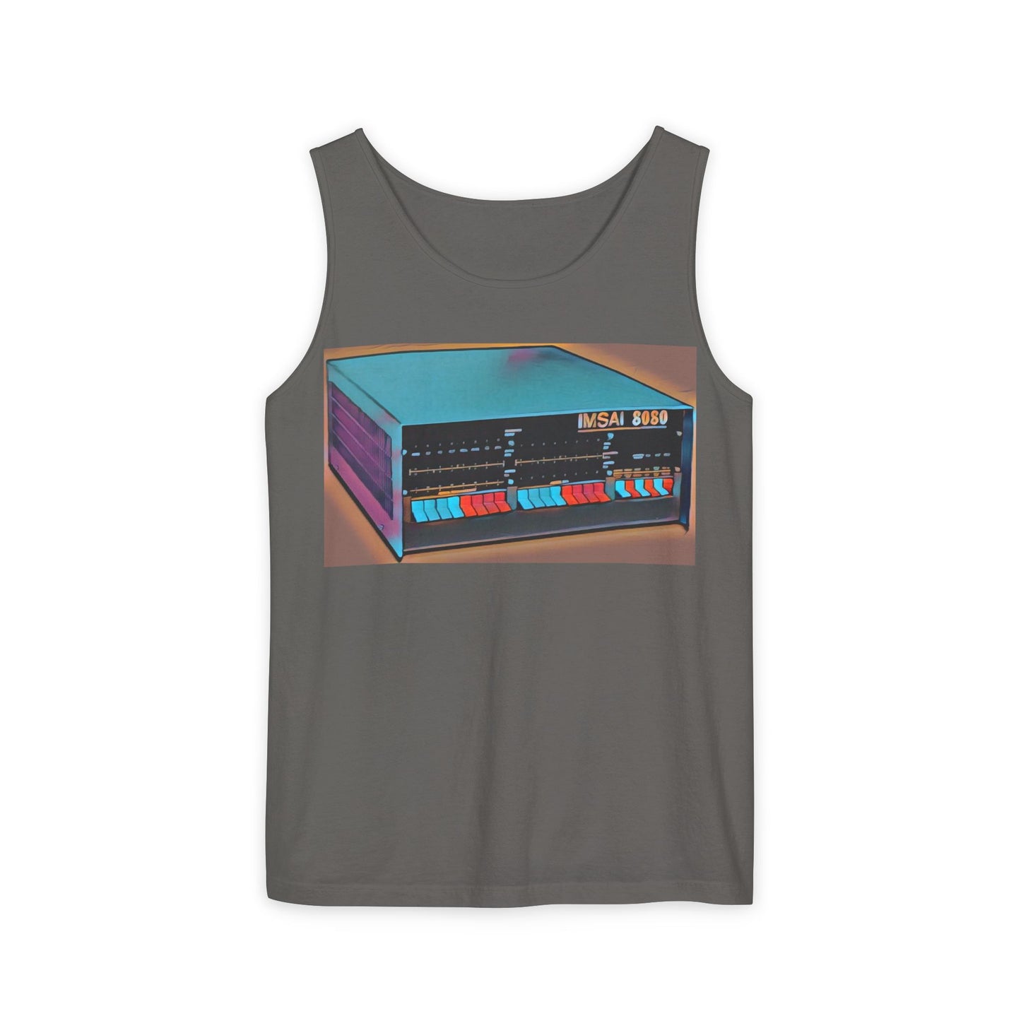 IMSAI 8080 Inspired Tank Top | Unisex Retro Graphic Tee for Tech Lovers, Summer Fashion, Gift for Nerds, Festival Wear, 80s Style