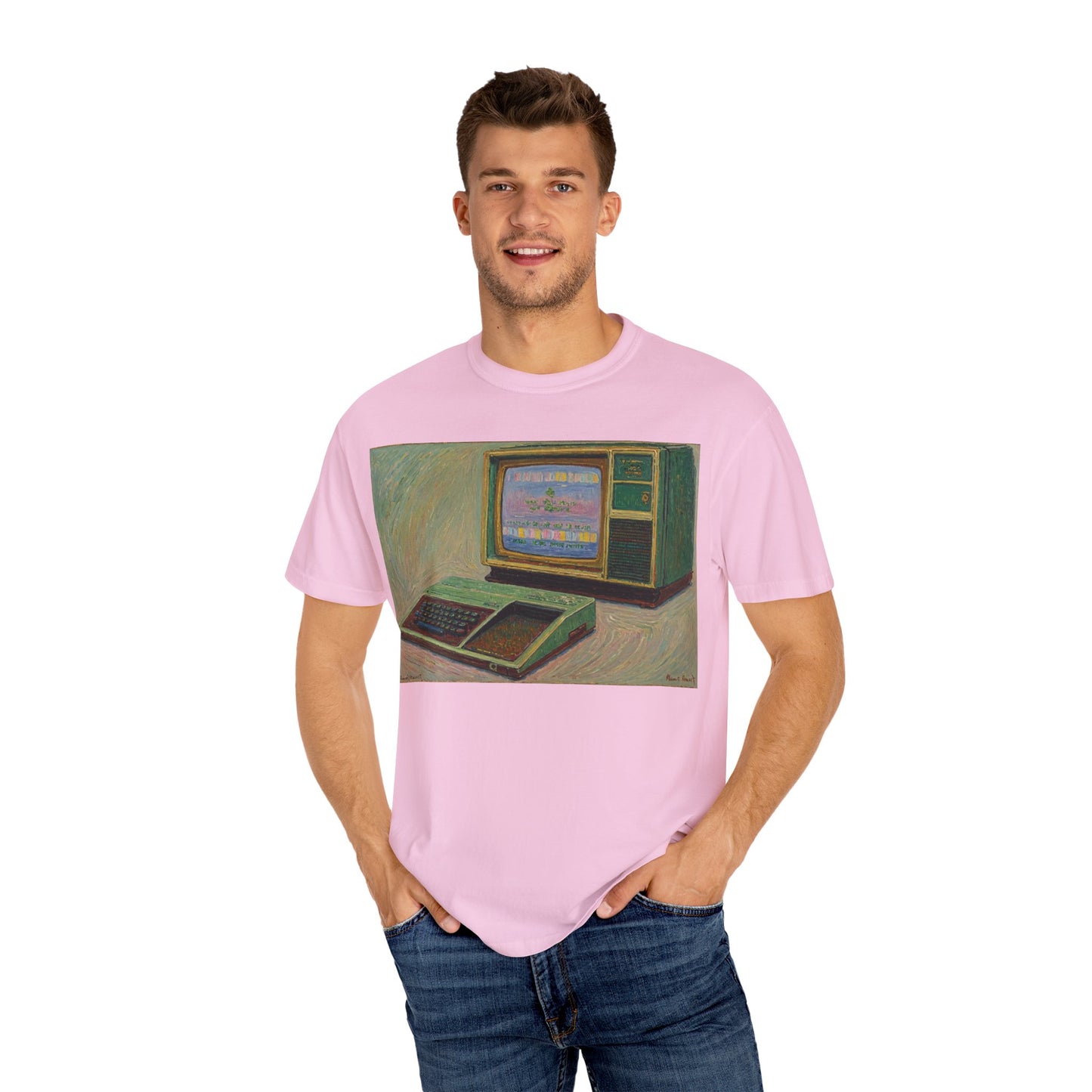 TI 99/4A Home Computer T-Shirt | Oil Art 2 | Ideal for tech enthusiasts and collectors