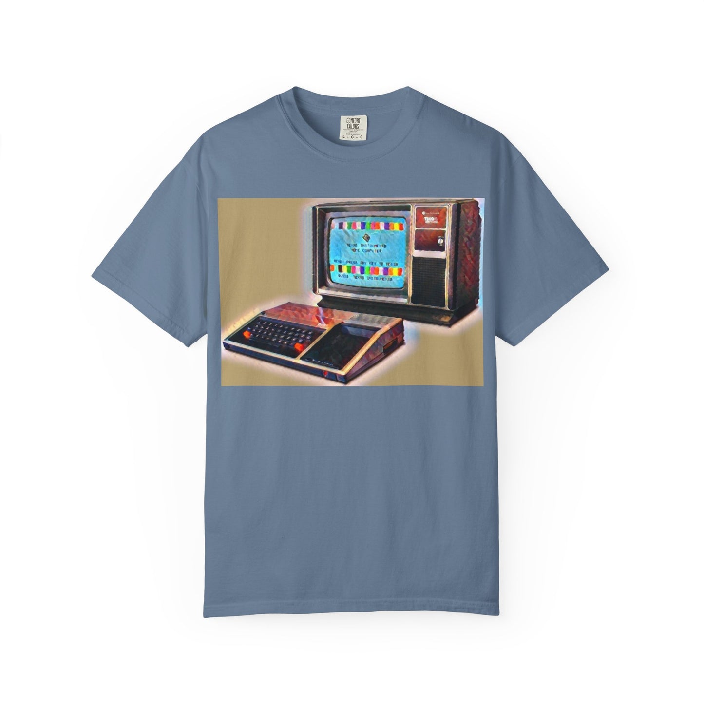 TI 99/4A Home Computer T-Shirt | Water Art Color | Ideal for tech enthusiasts and collectors