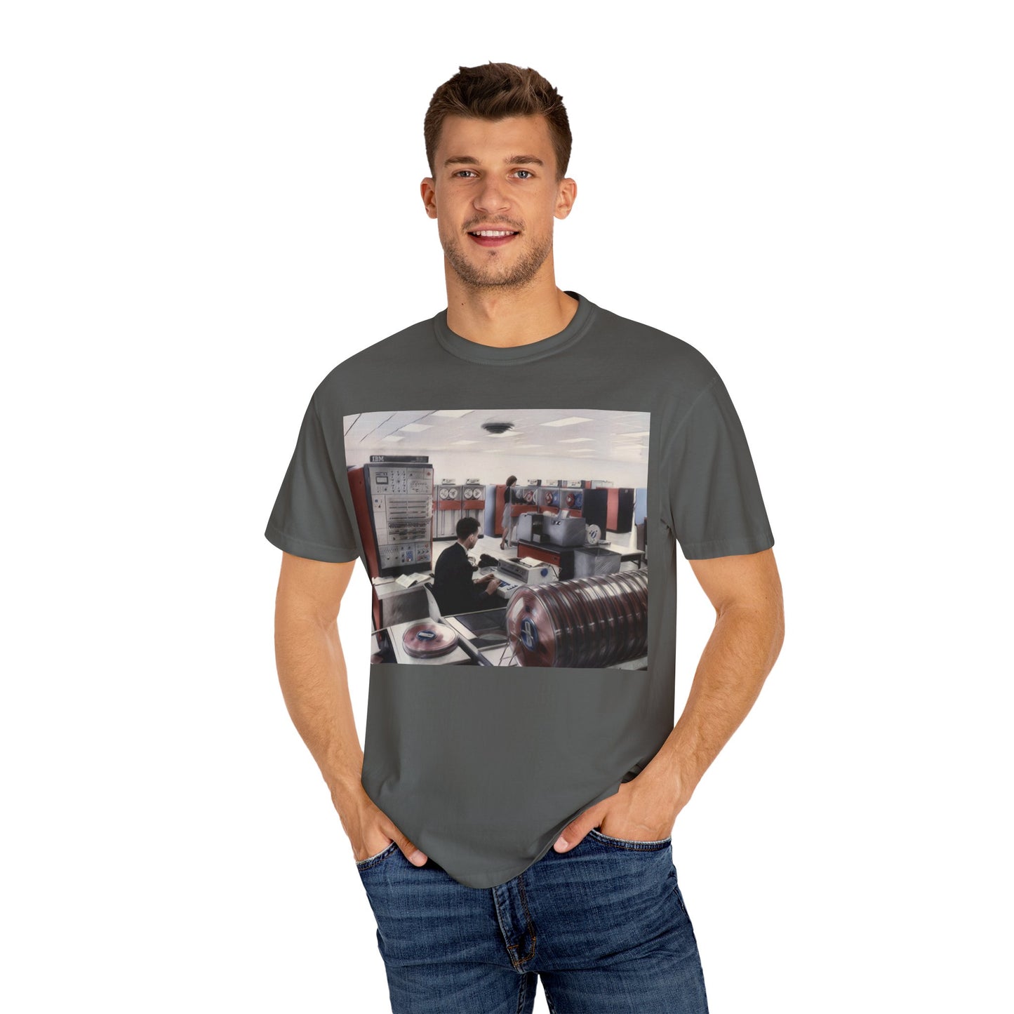 Classic Mainframe Computer T-Shirt - Ink Art Color