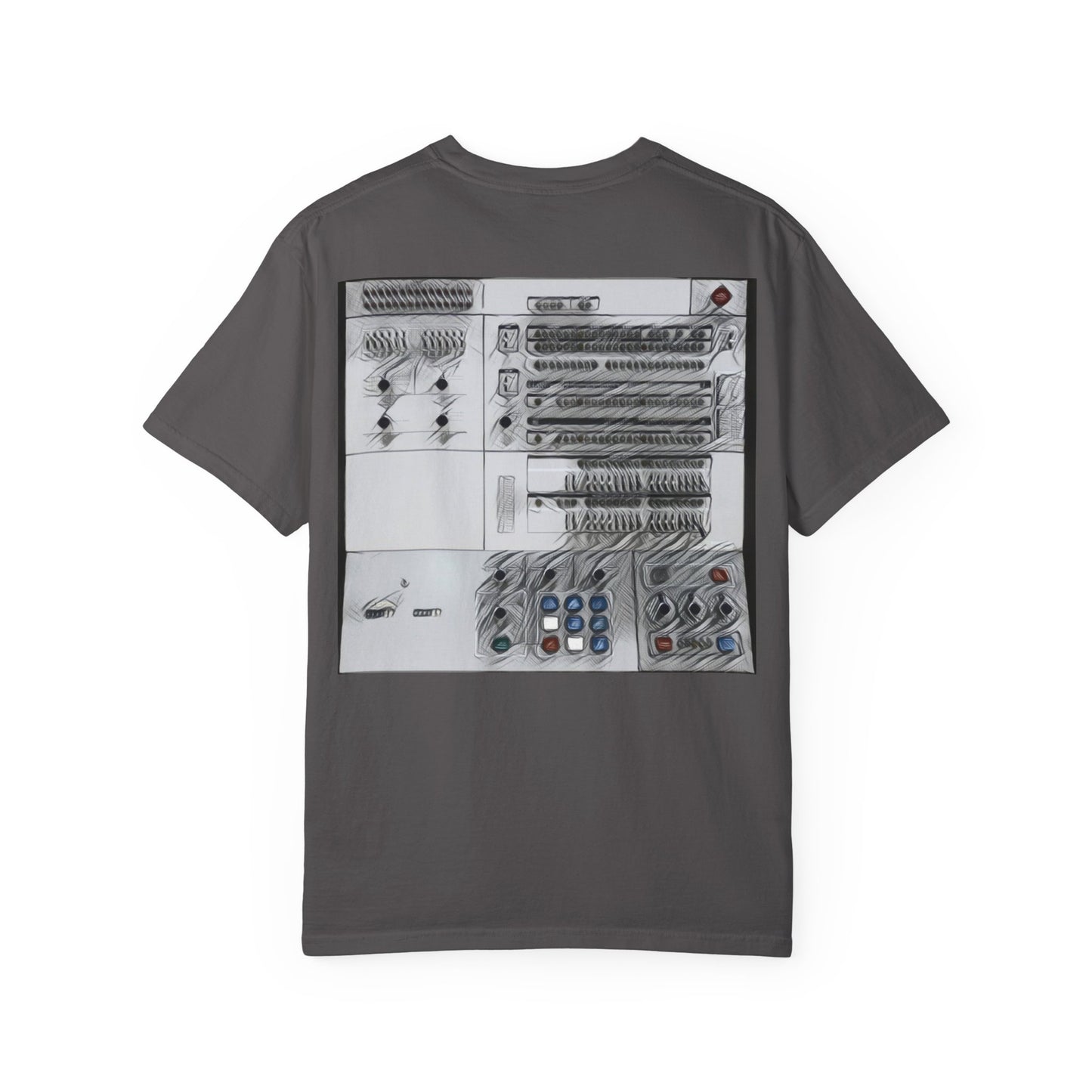 Classic Mainframe T-Shirt with control panel on back - Print Art Color