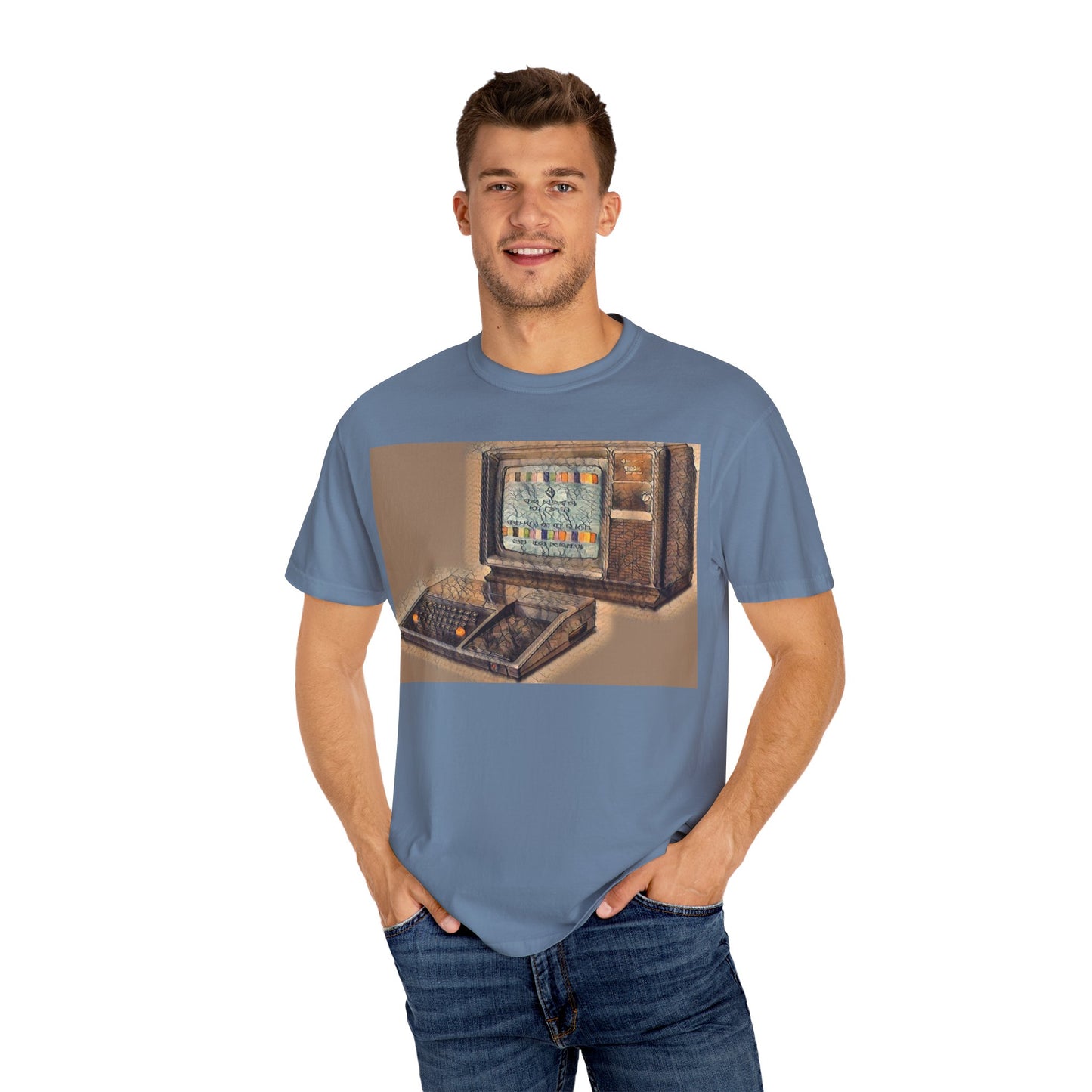 TI 99/4A Home Computer T-Shirt | Sepia/Color Art | Ideal for tech enthusiasts and collectors
