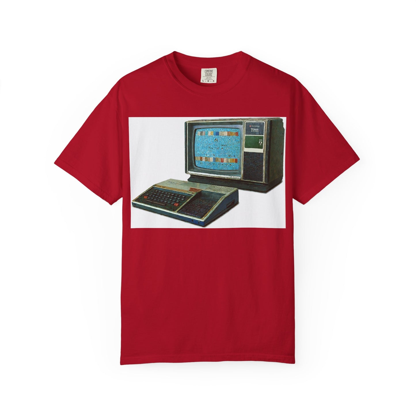 TI 99/4A Home Computer T-Shirt | Mosaic Art Color | Ideal for tech enthusiasts and collectors