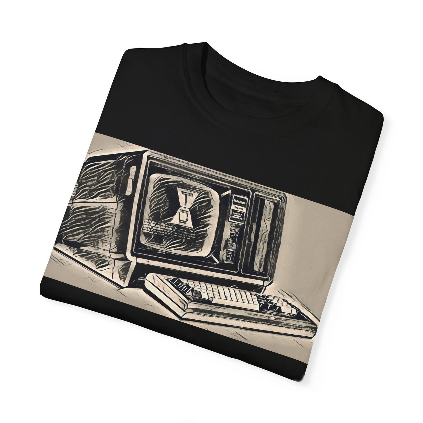 Classic Business Machine With Floppy Disk Bay T-Shirt - Ink Art Monochrome
