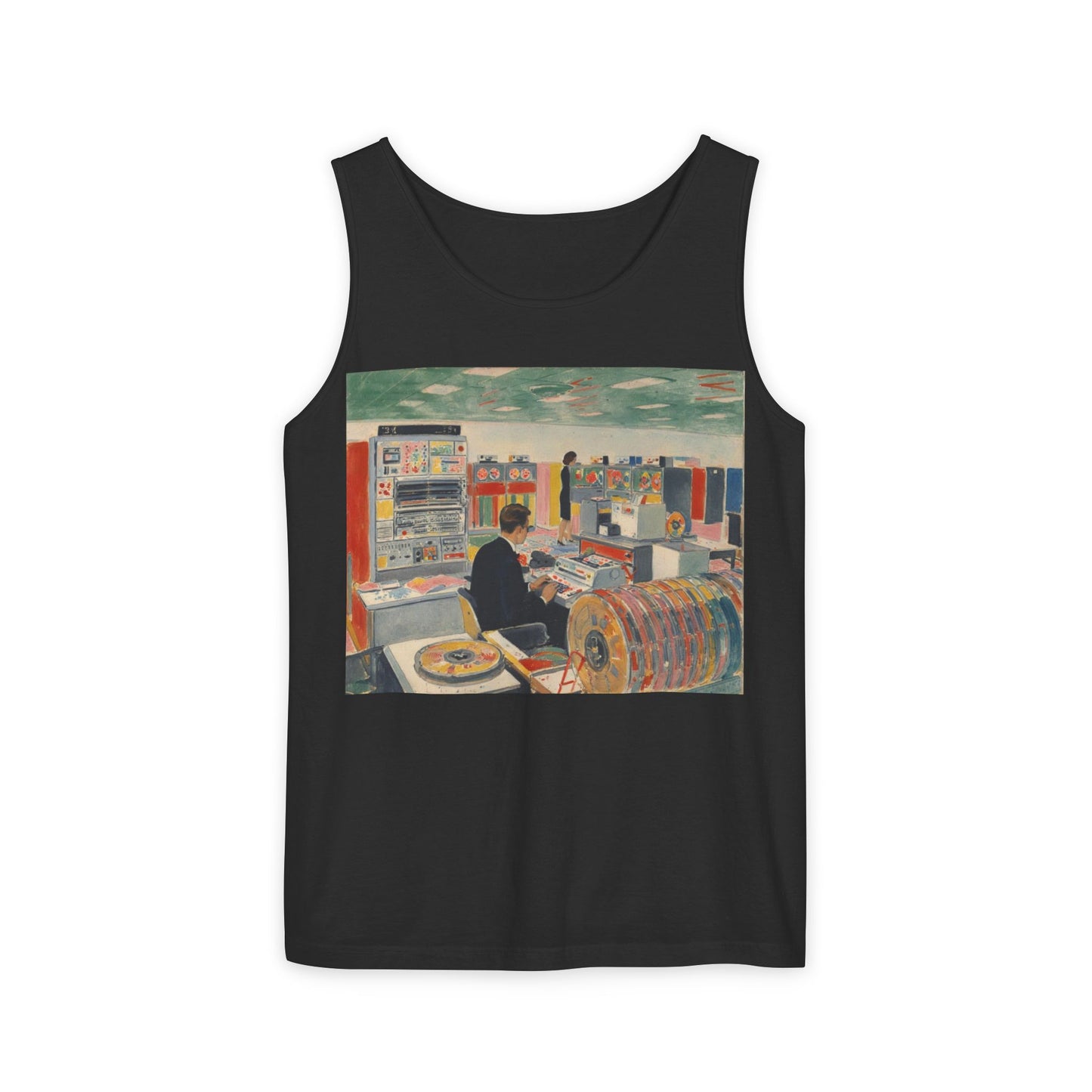 Mainframe Inspired #2 Tank Top | Unisex Retro Graphic Tee for Tech Lovers, Summer Fashion, Gift for Nerds, Festival Wear, 80s Style