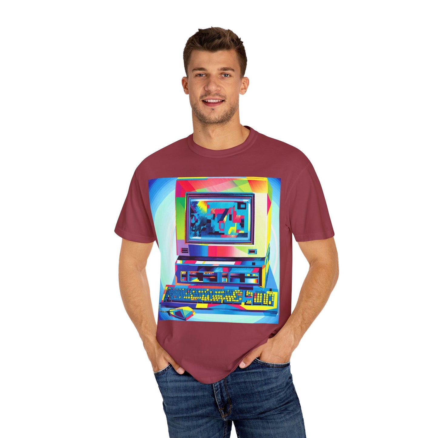 Classic business machine inspired T-Shirt | Multi-Color Art | Ideal for tech enthusiasts and collectors