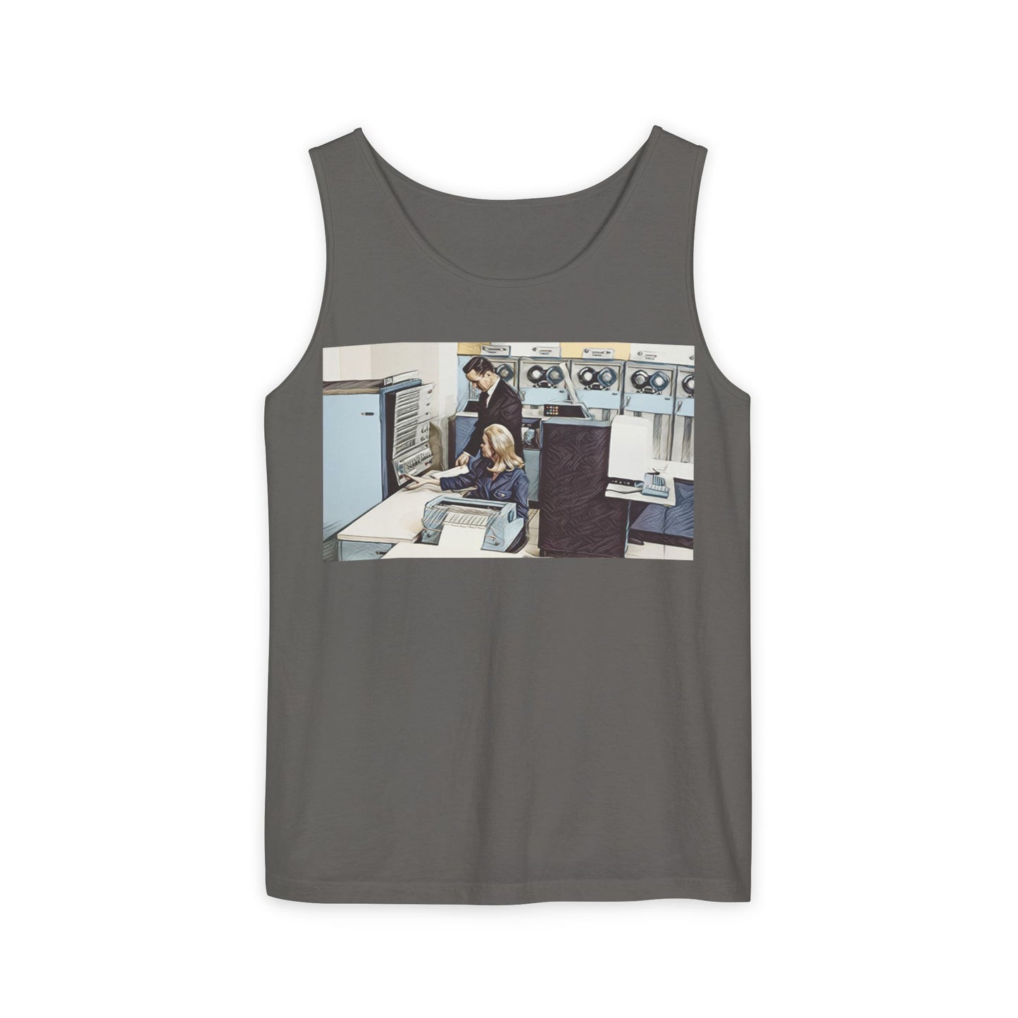 Mainframe Inspired Tank Top | Unisex Retro Graphic Tee for Tech Lovers, Summer Fashion, Gift for Nerds, Festival Wear, 80s Style