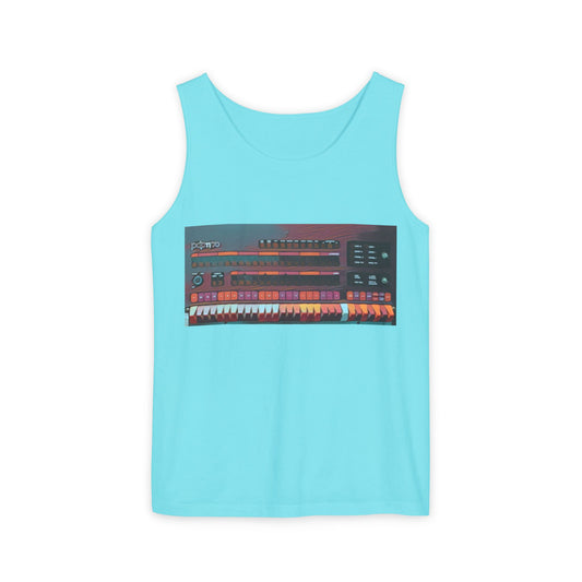 Mini Computer Inspired Tank Top | Unisex Retro Graphic Tee for Tech Lovers, Summer Fashion, Gift for Nerds, Festival Wear, 80s Style