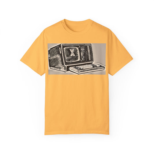 Classic Business Machine With Floppy Disk Bay T-Shirt - Ink Art Monochrome