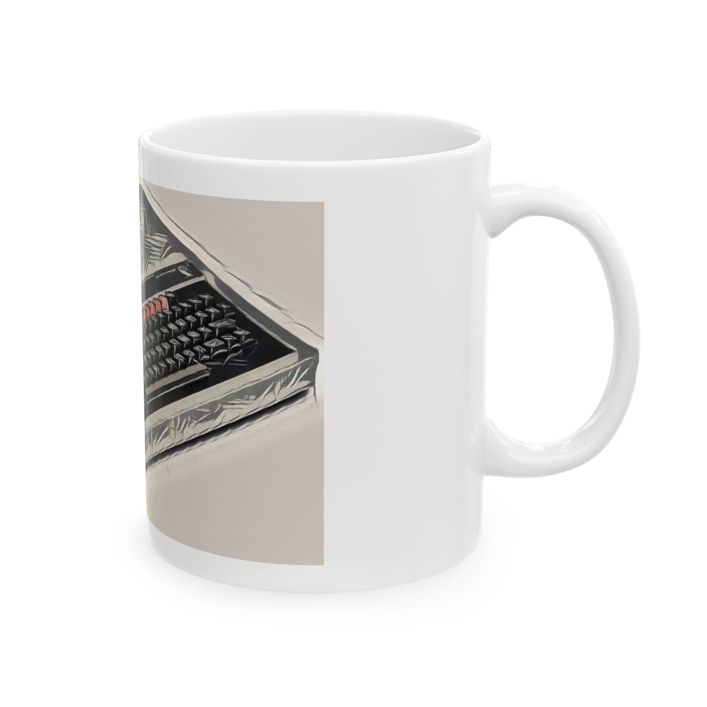 Vintage Computer Ceramic Mug | Classic Micro Computer Ink Art Monochrome Design | Perfect for Tech Lovers