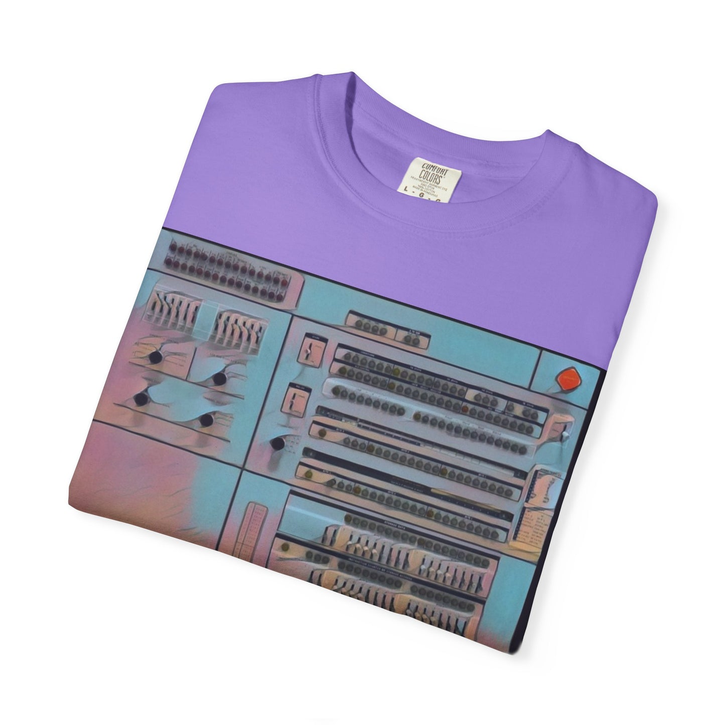 Classic Mainframe Computer Control Panel T-Shirt - Print Art Color
